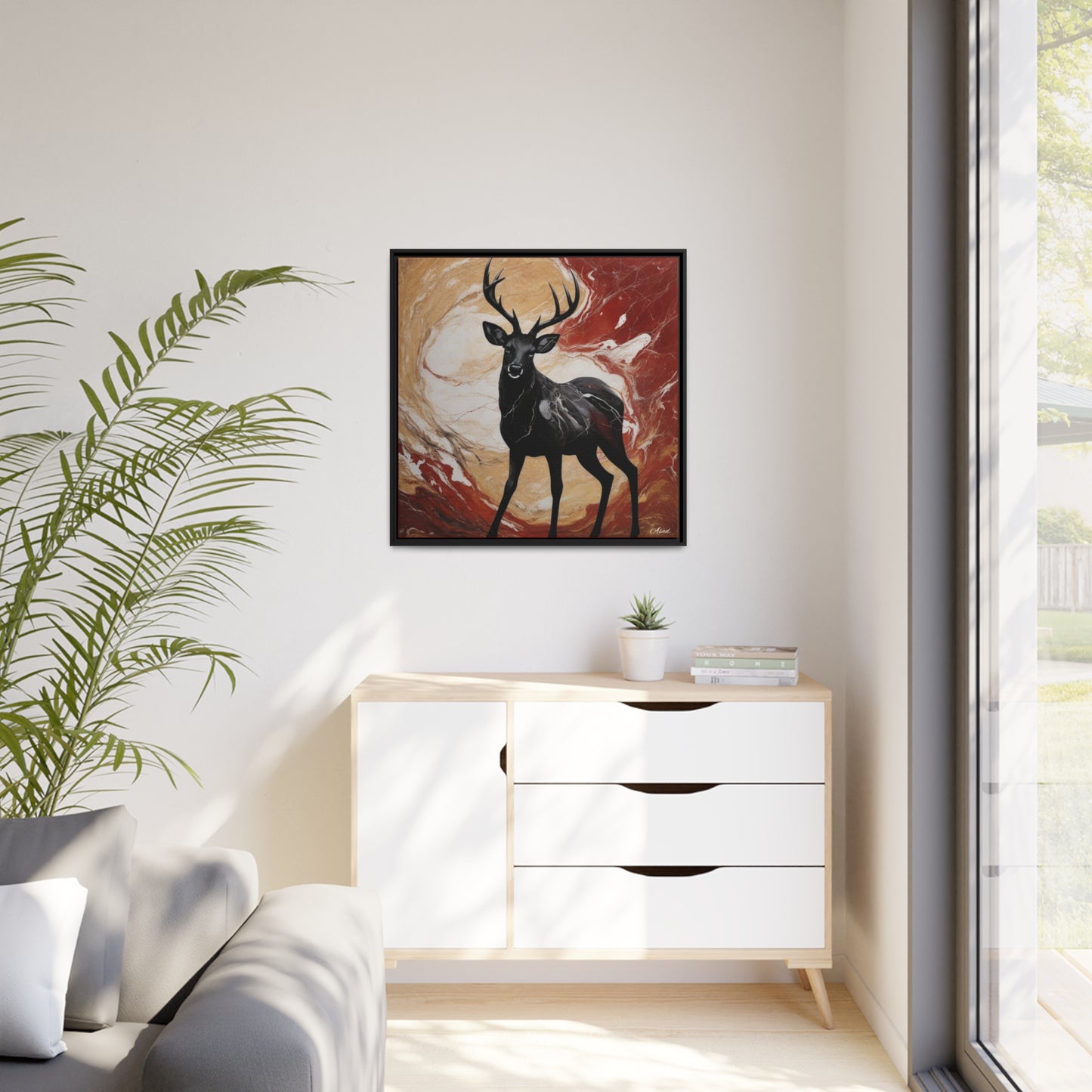 Matte Canvas, Black Frame
