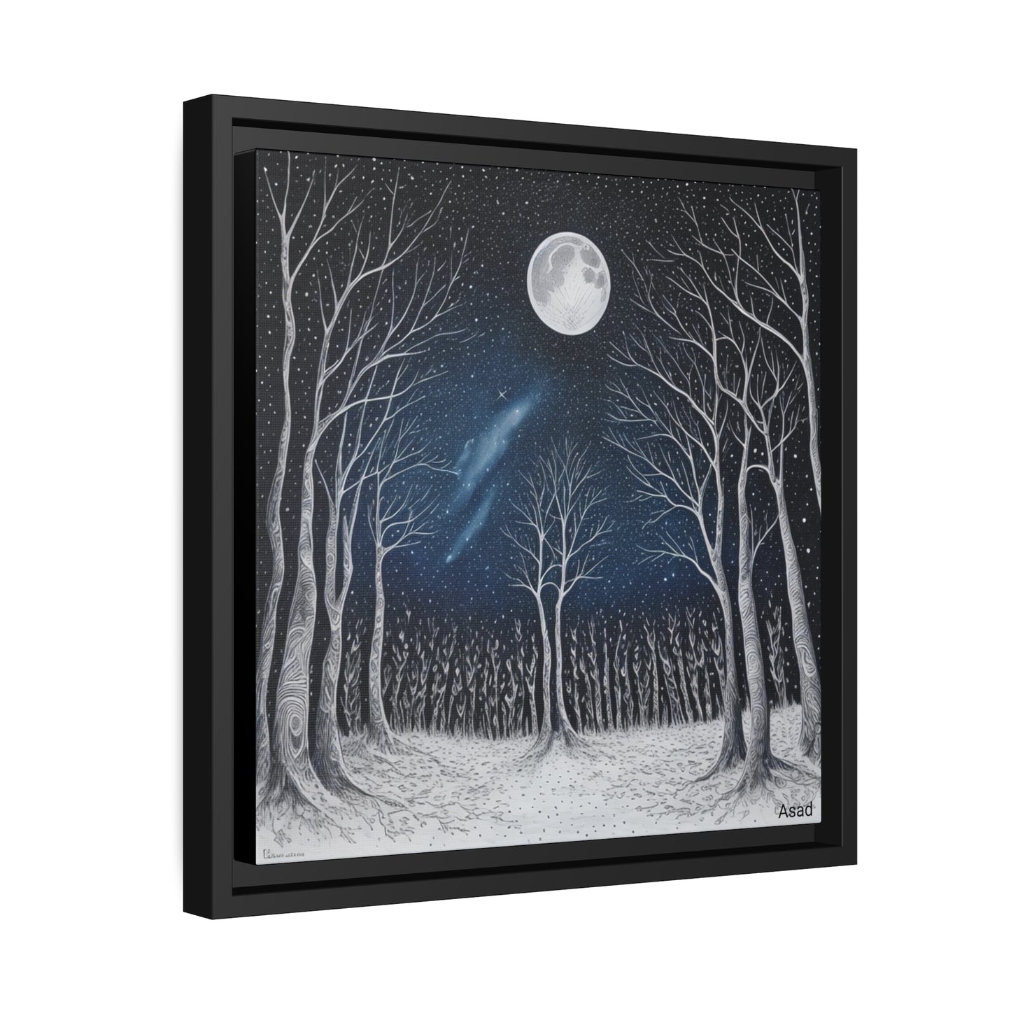 Matte Canvas, Black Frame