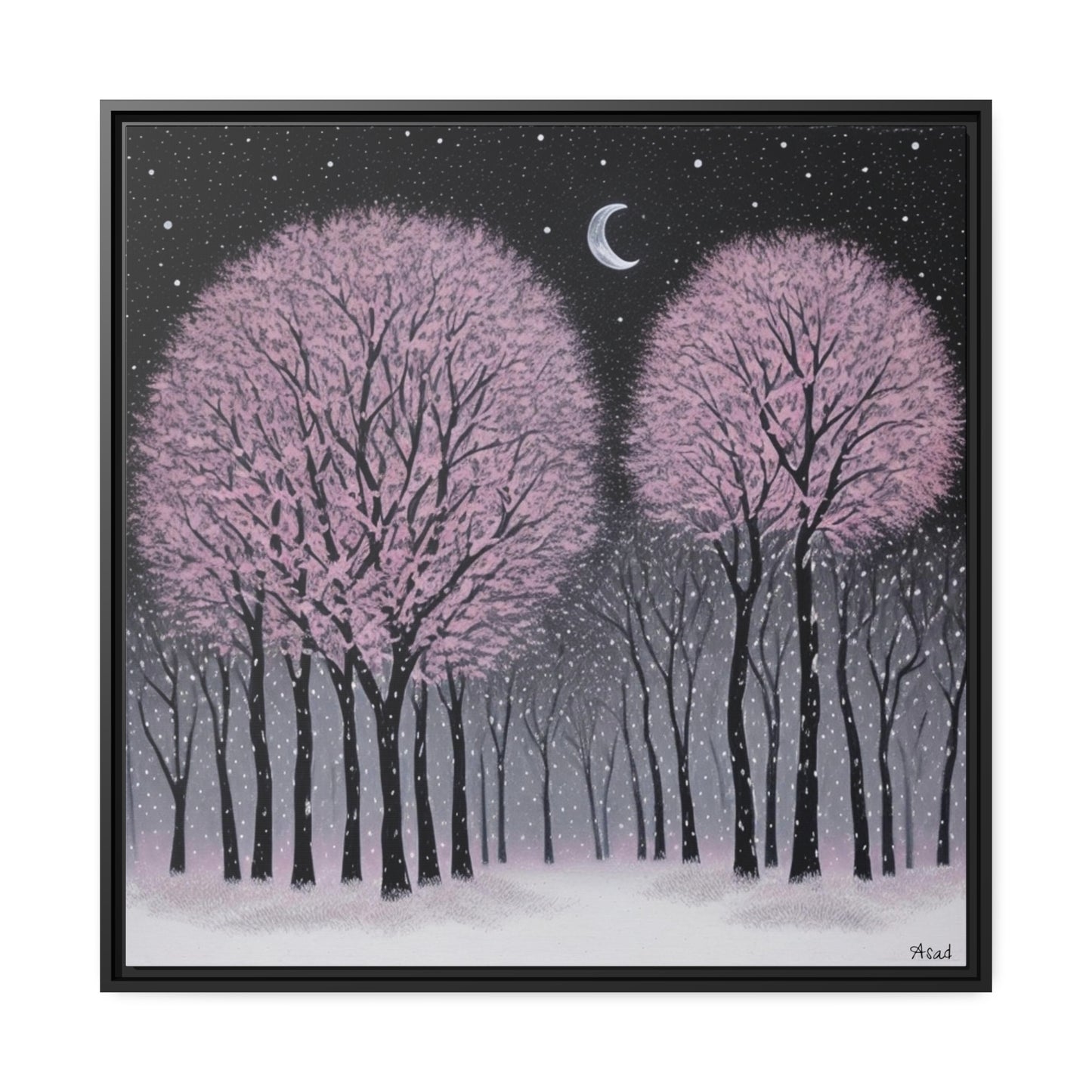 Matte Canvas, Black Frame