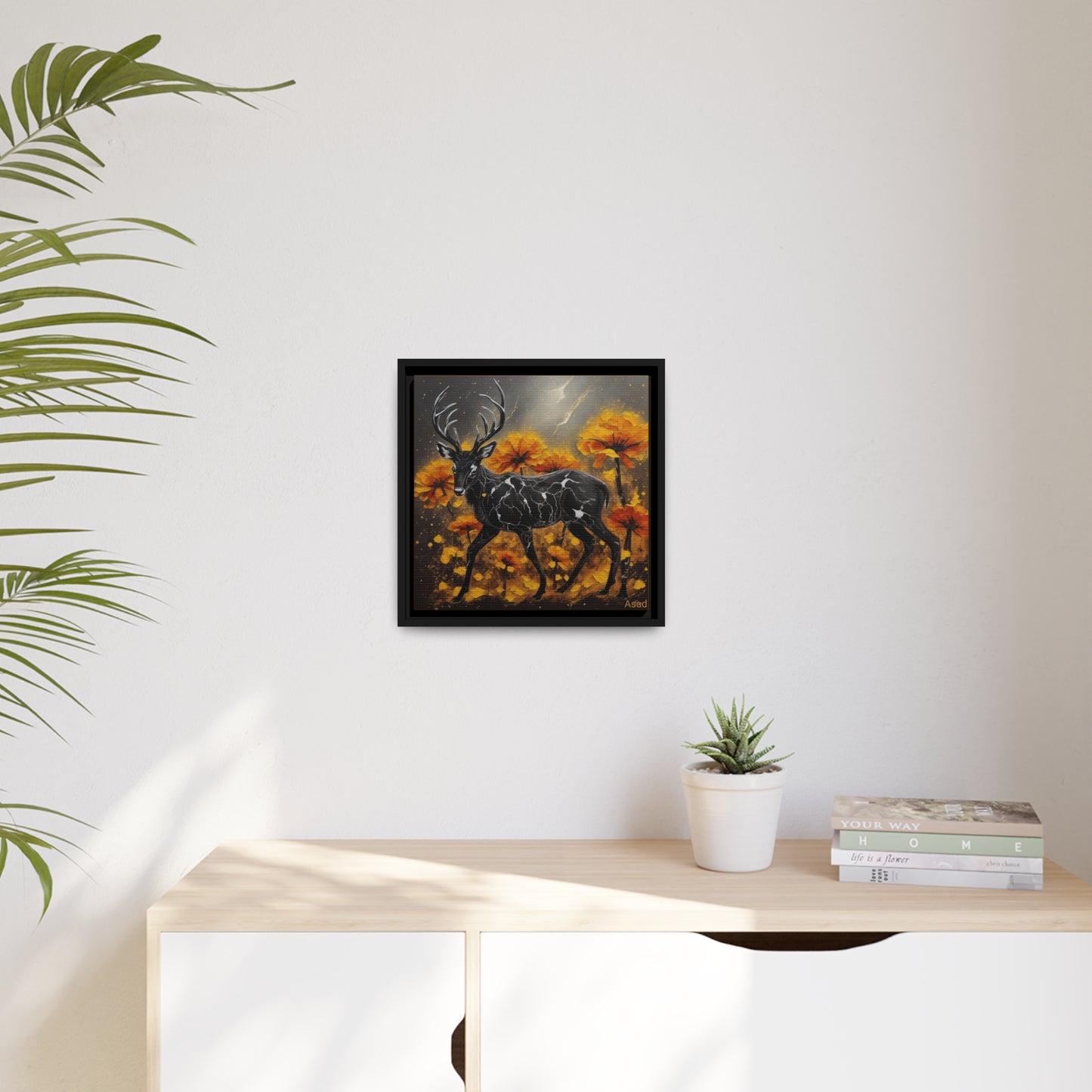 Matte Canvas, Black Frame