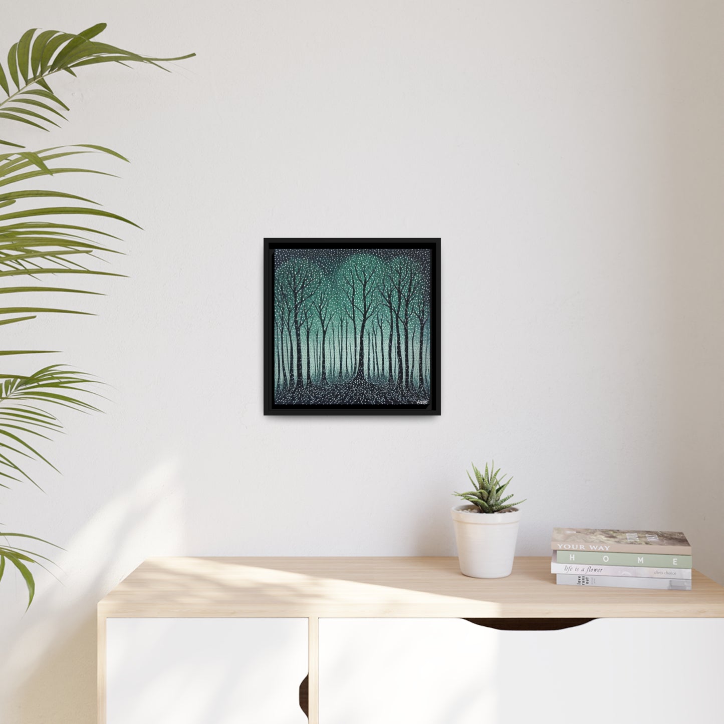 Matte Canvas, Black Frame