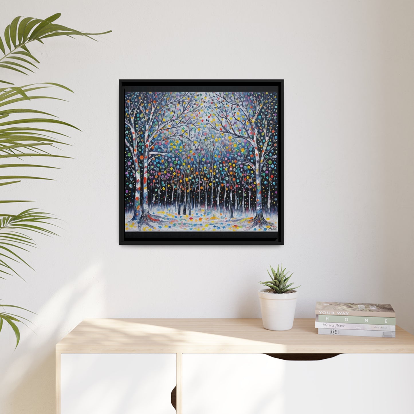 Matte Canvas, Black Frame