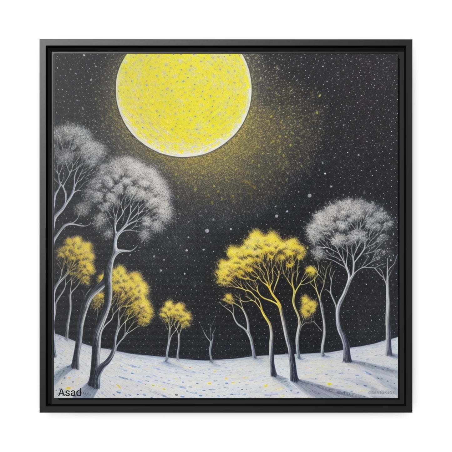 Matte Canvas, Black Frame