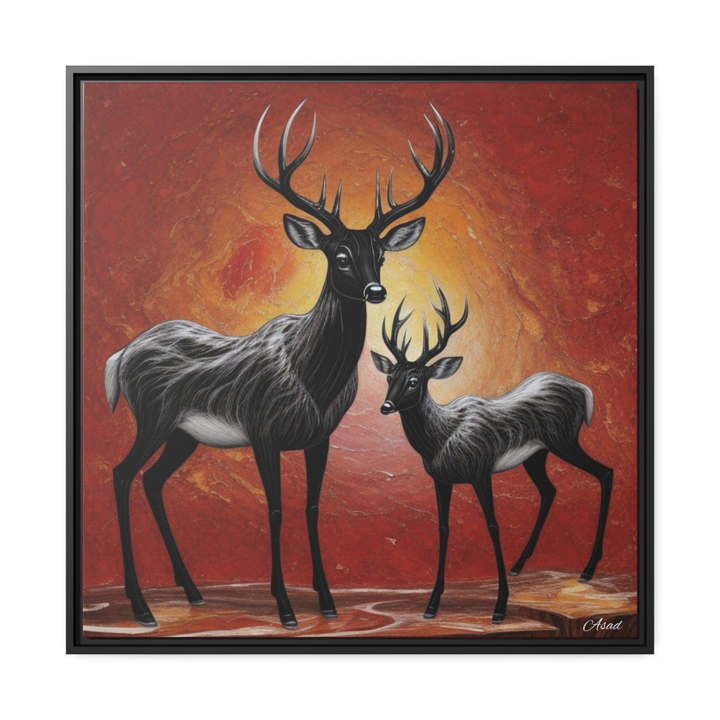 Matte Canvas, Black Frame