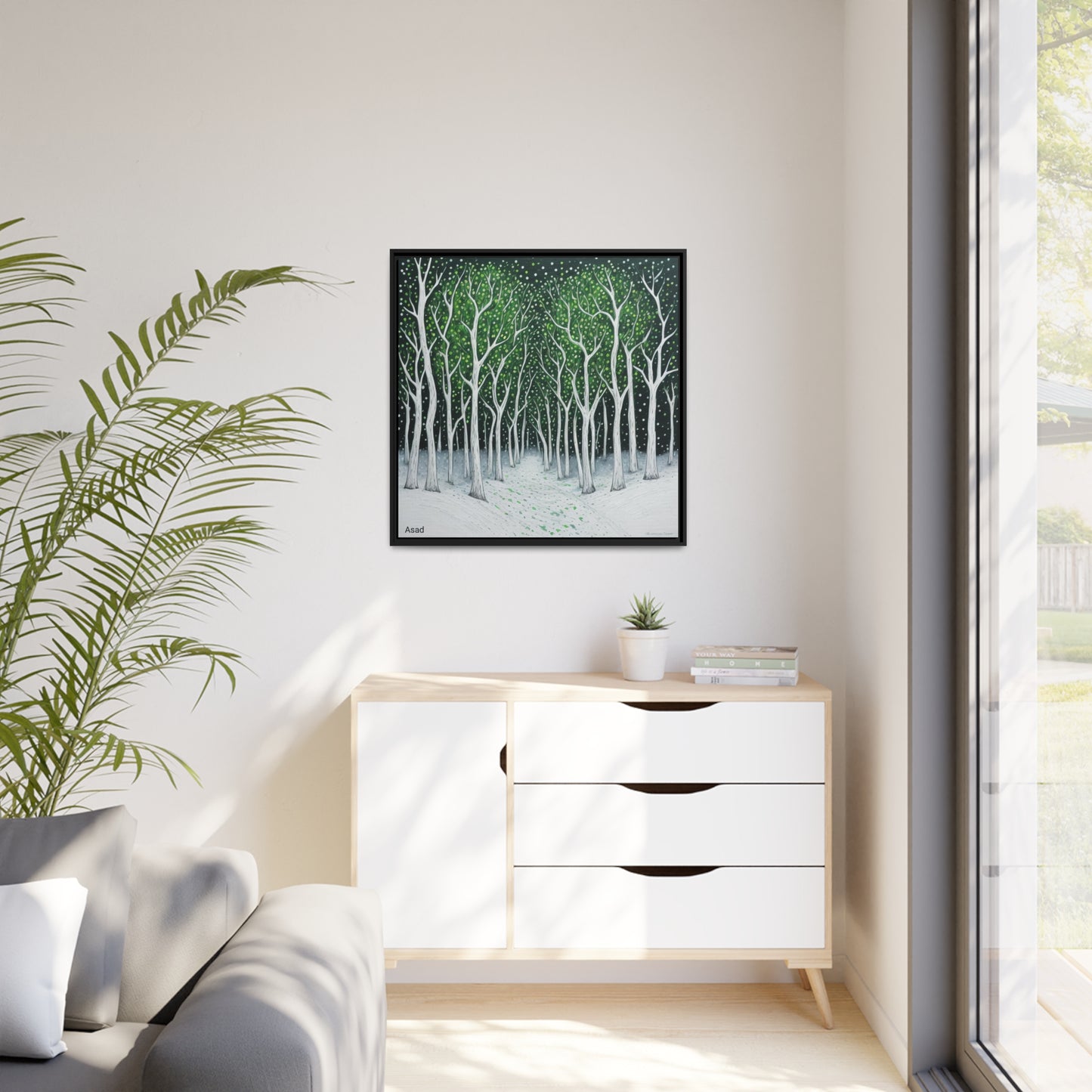 Matte Canvas, Black Frame
