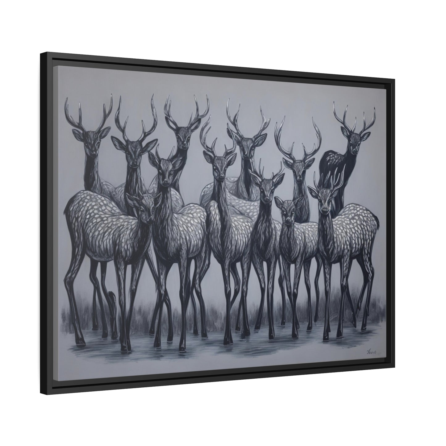 Matte Canvas, Black Frame