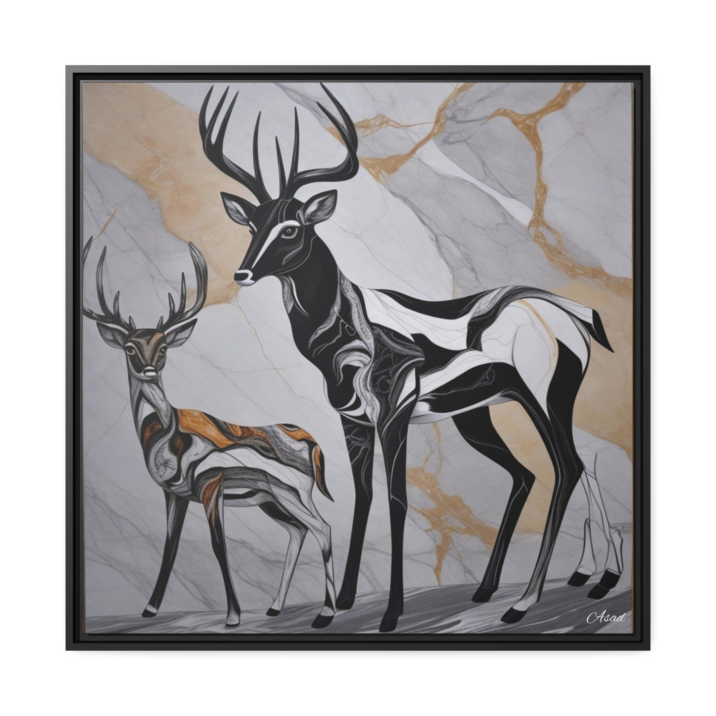 Matte Canvas, Black Frame