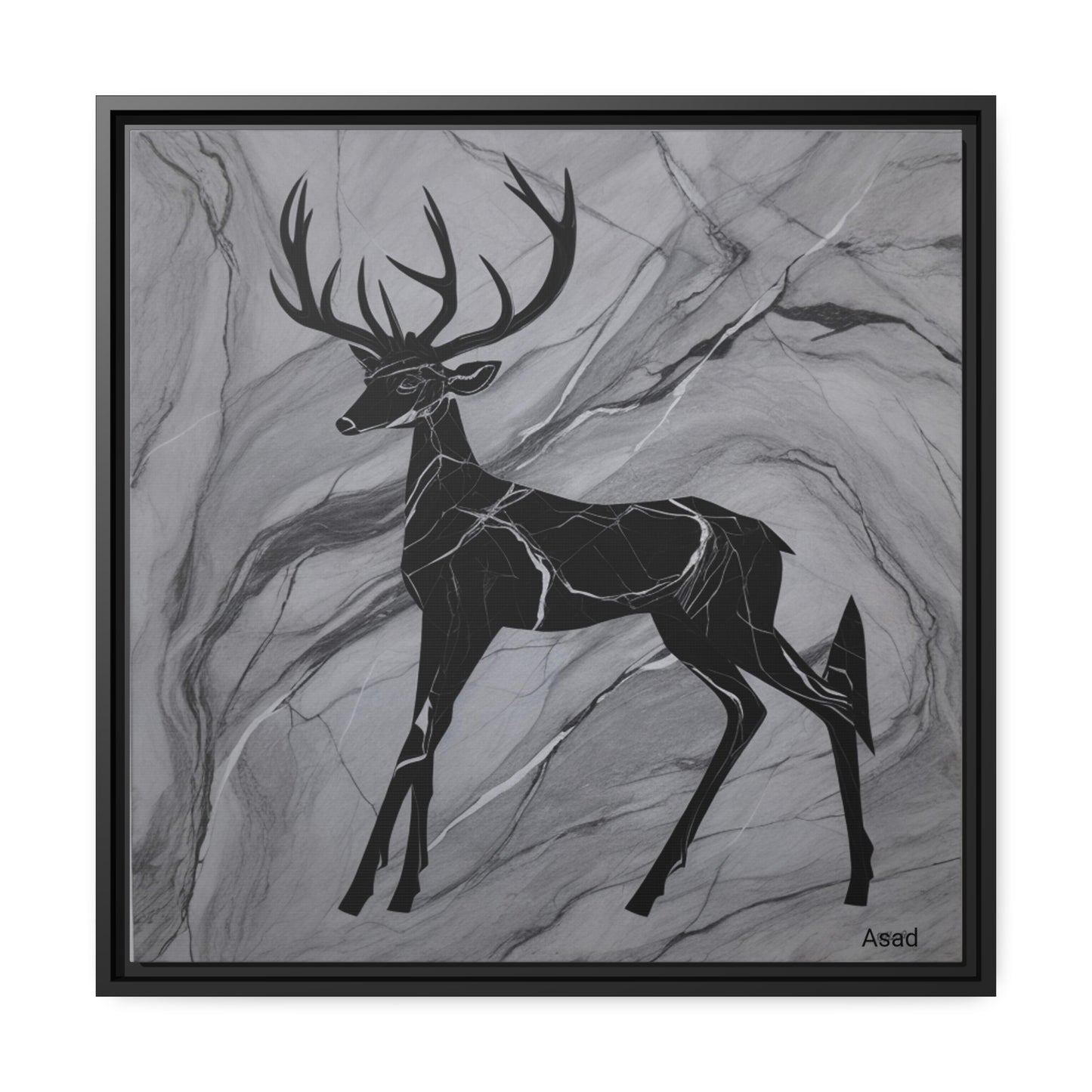 Matte Canvas, Black Frame