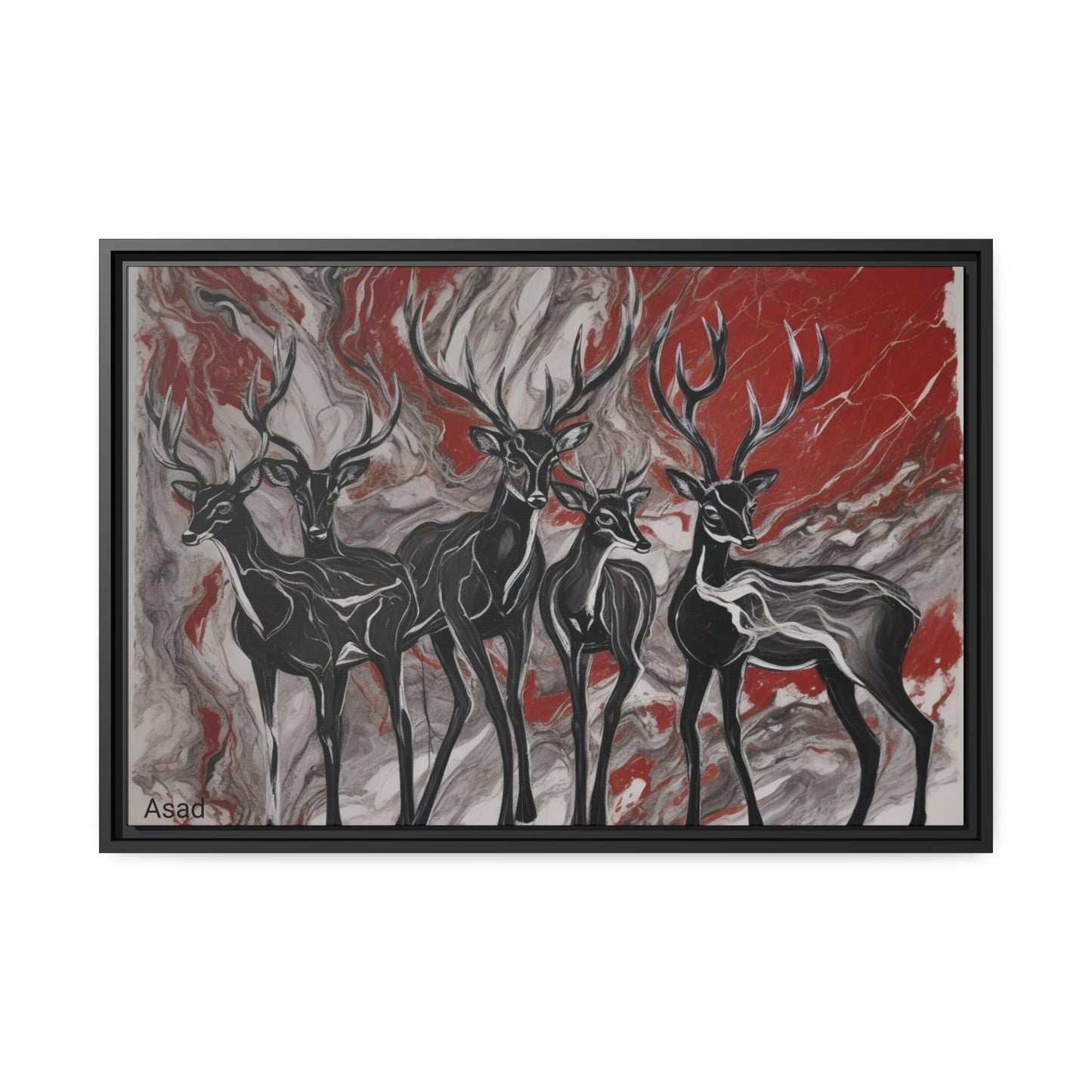 Matte Canvas, Black Frame