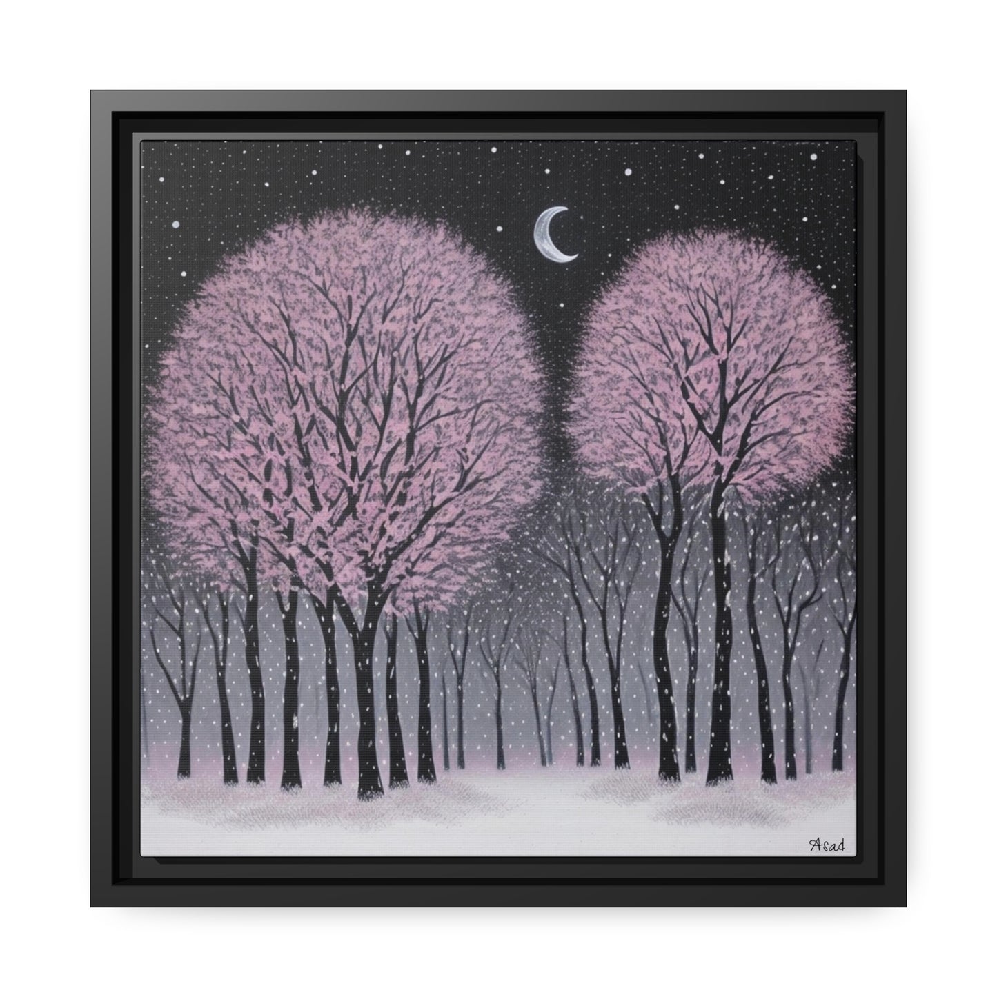 Matte Canvas, Black Frame