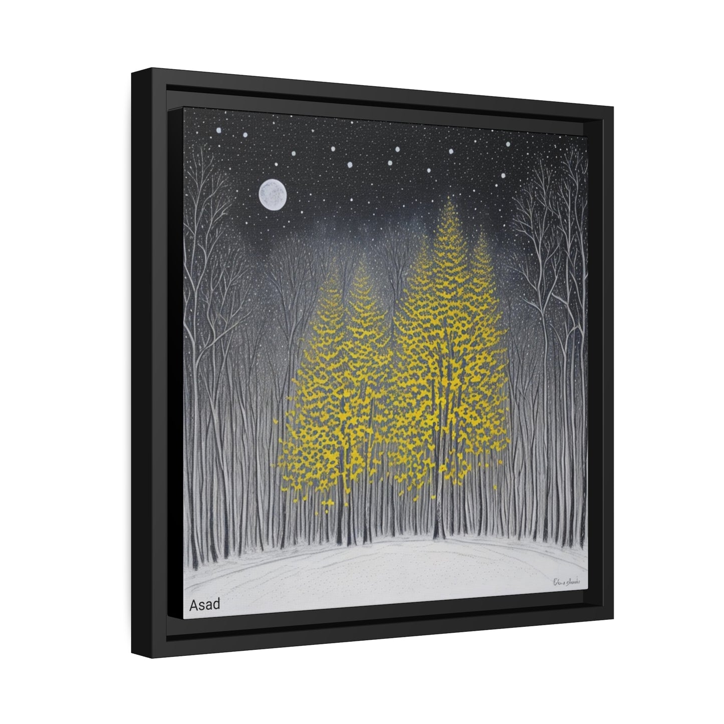 Matte Canvas, Black Frame