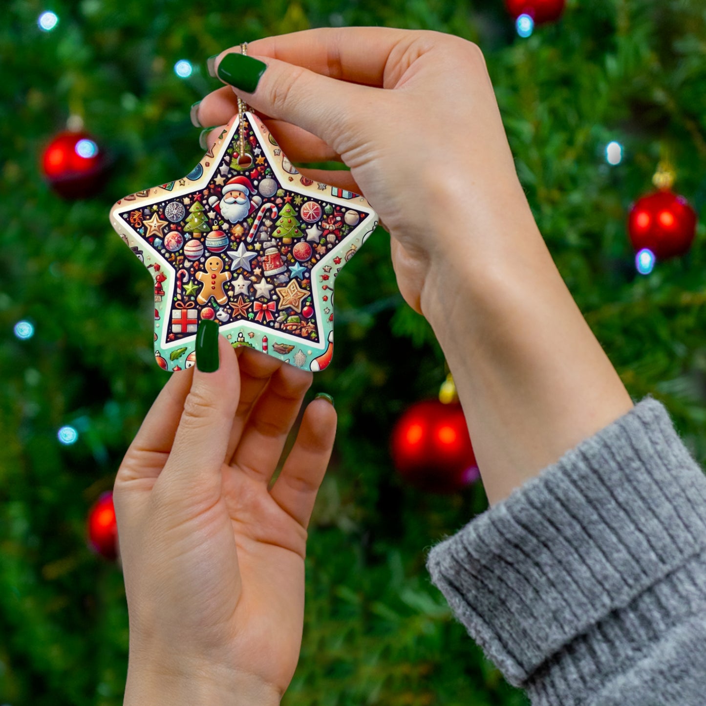 Ceramic Ornament, 4 Shapes
