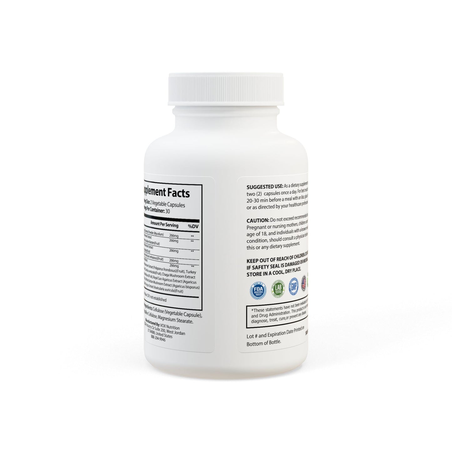 Mushroom Blend Supplement (60 Capsules) By Dr. Asad Ali Syed