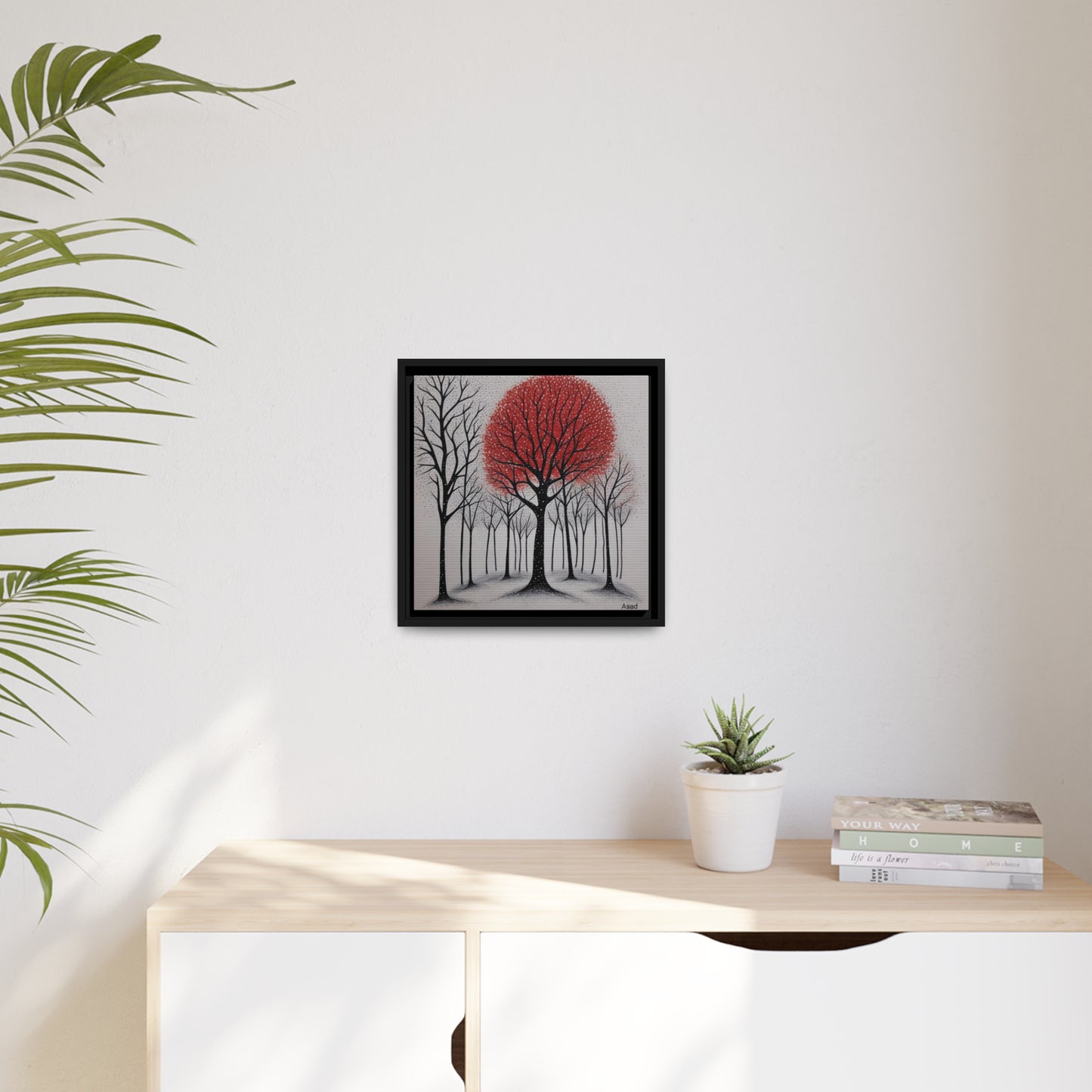 Matte Canvas, Black Frame
