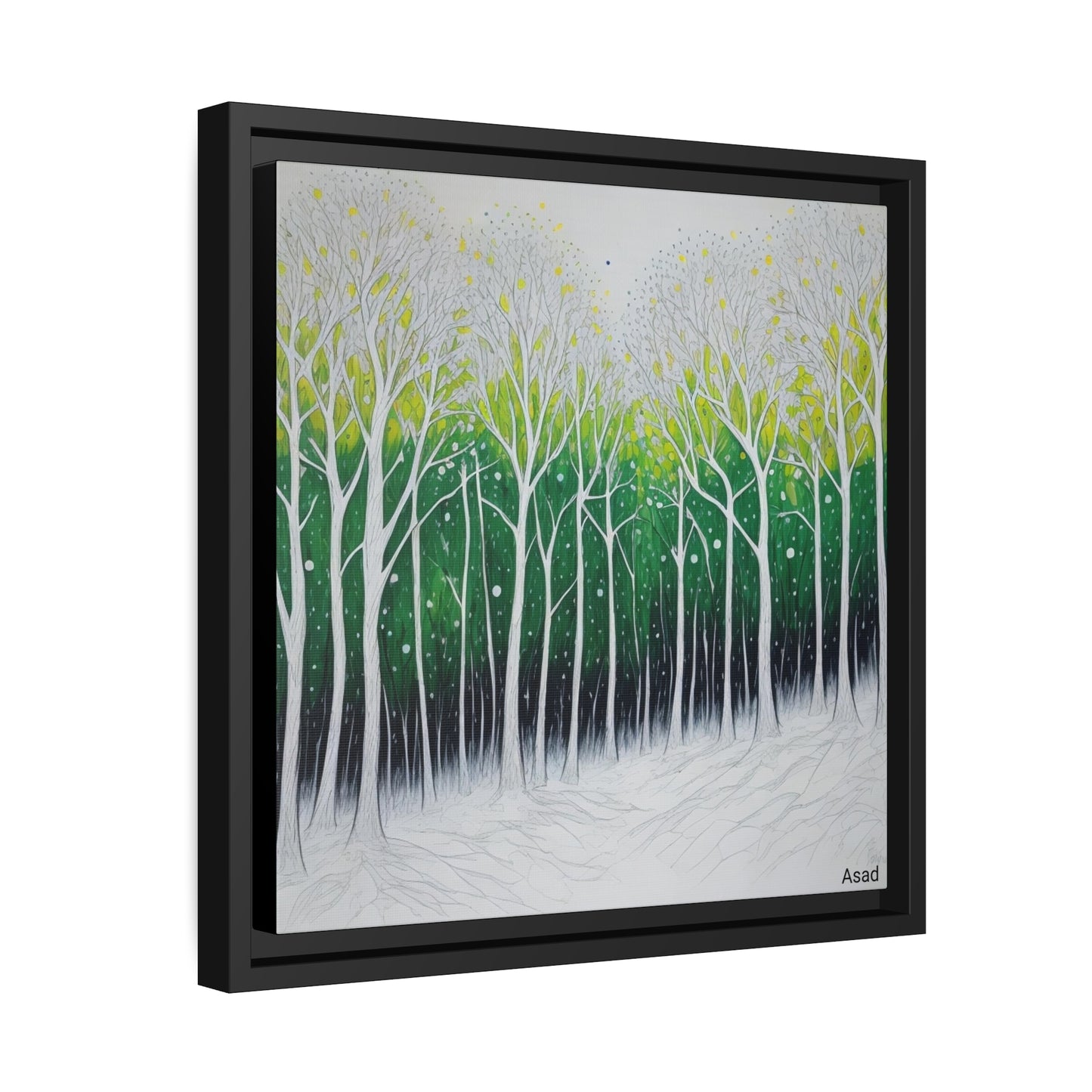 Matte Canvas, Black Frame
