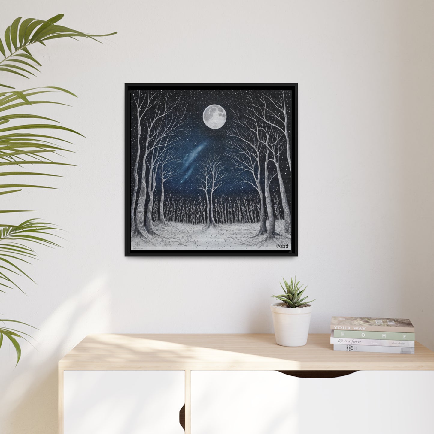 Matte Canvas, Black Frame