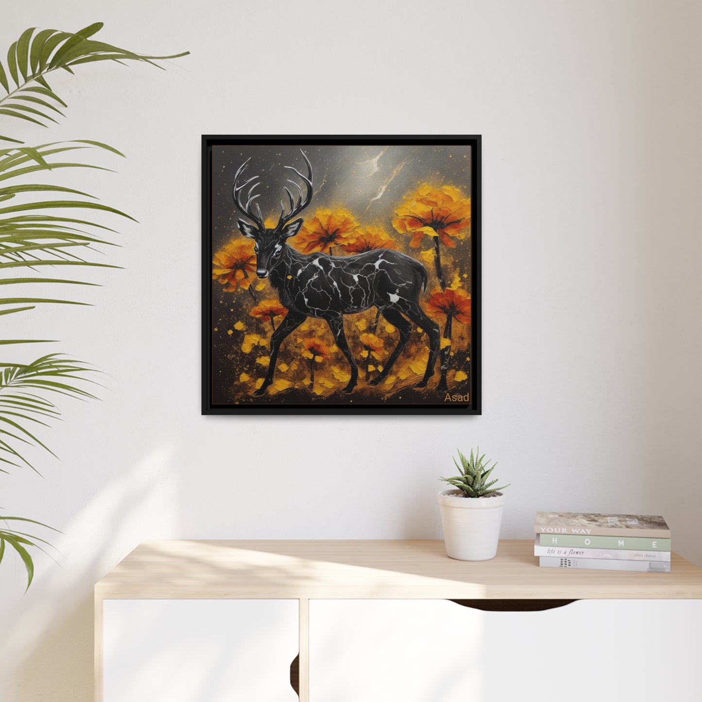 Matte Canvas, Black Frame