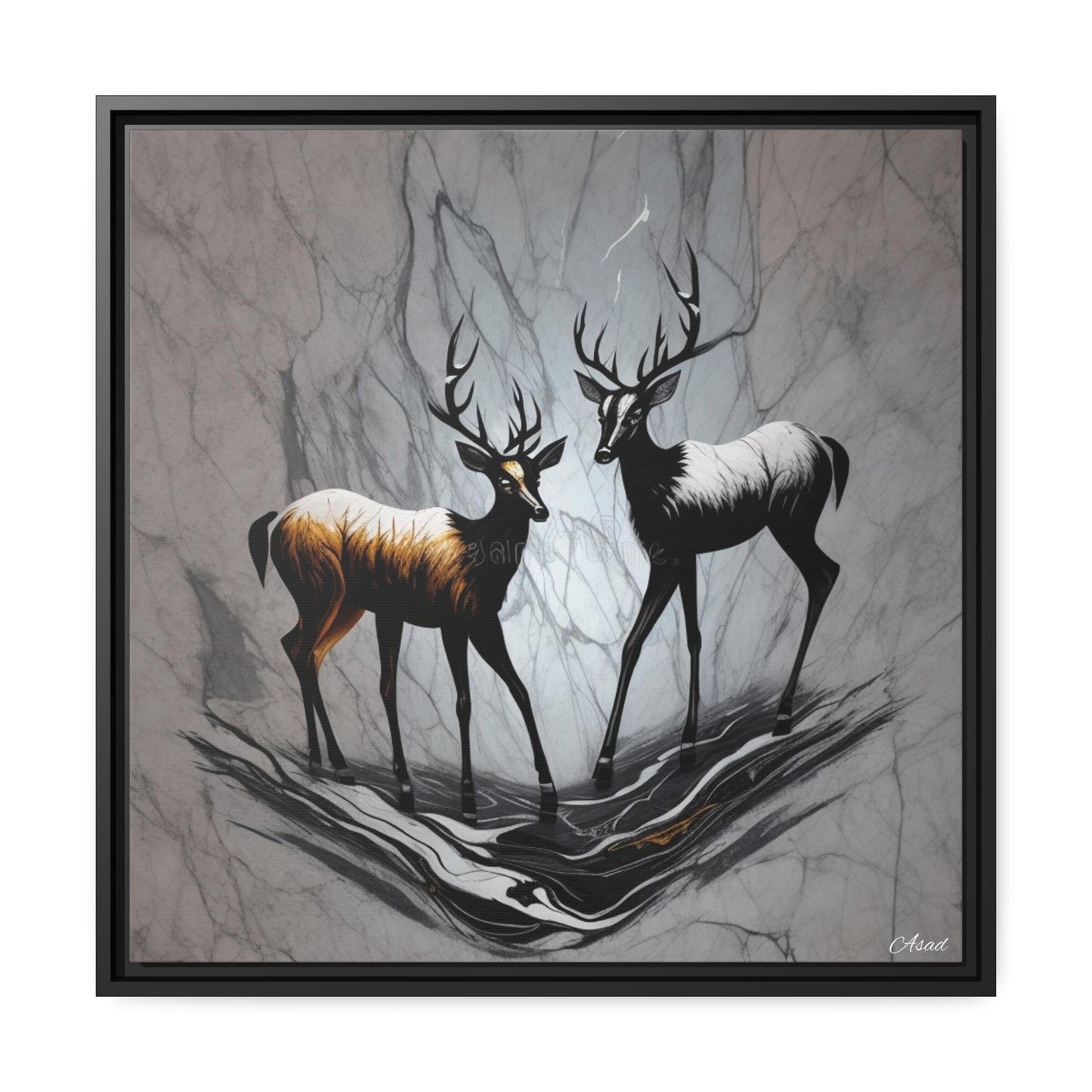 Matte Canvas, Black Frame
