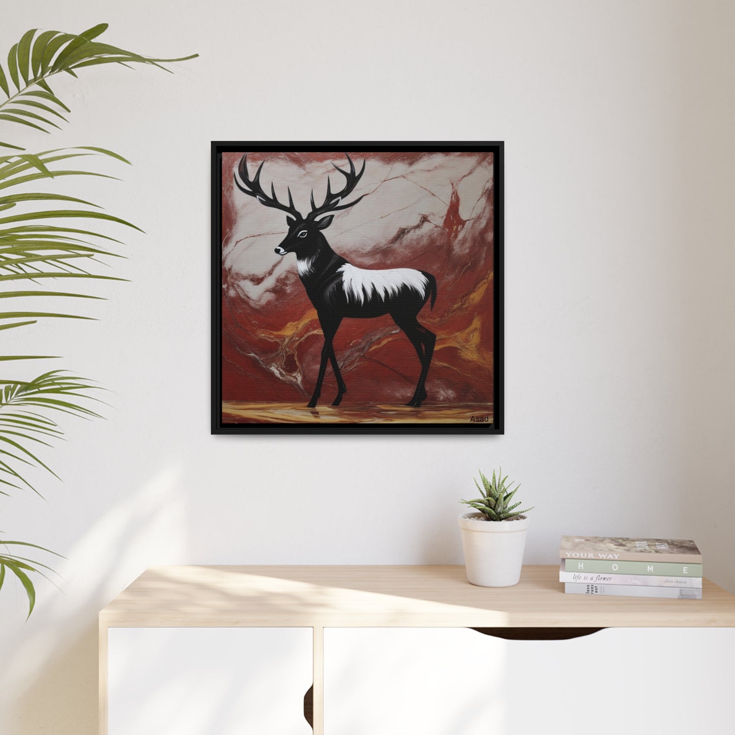 Matte Canvas, Black Frame