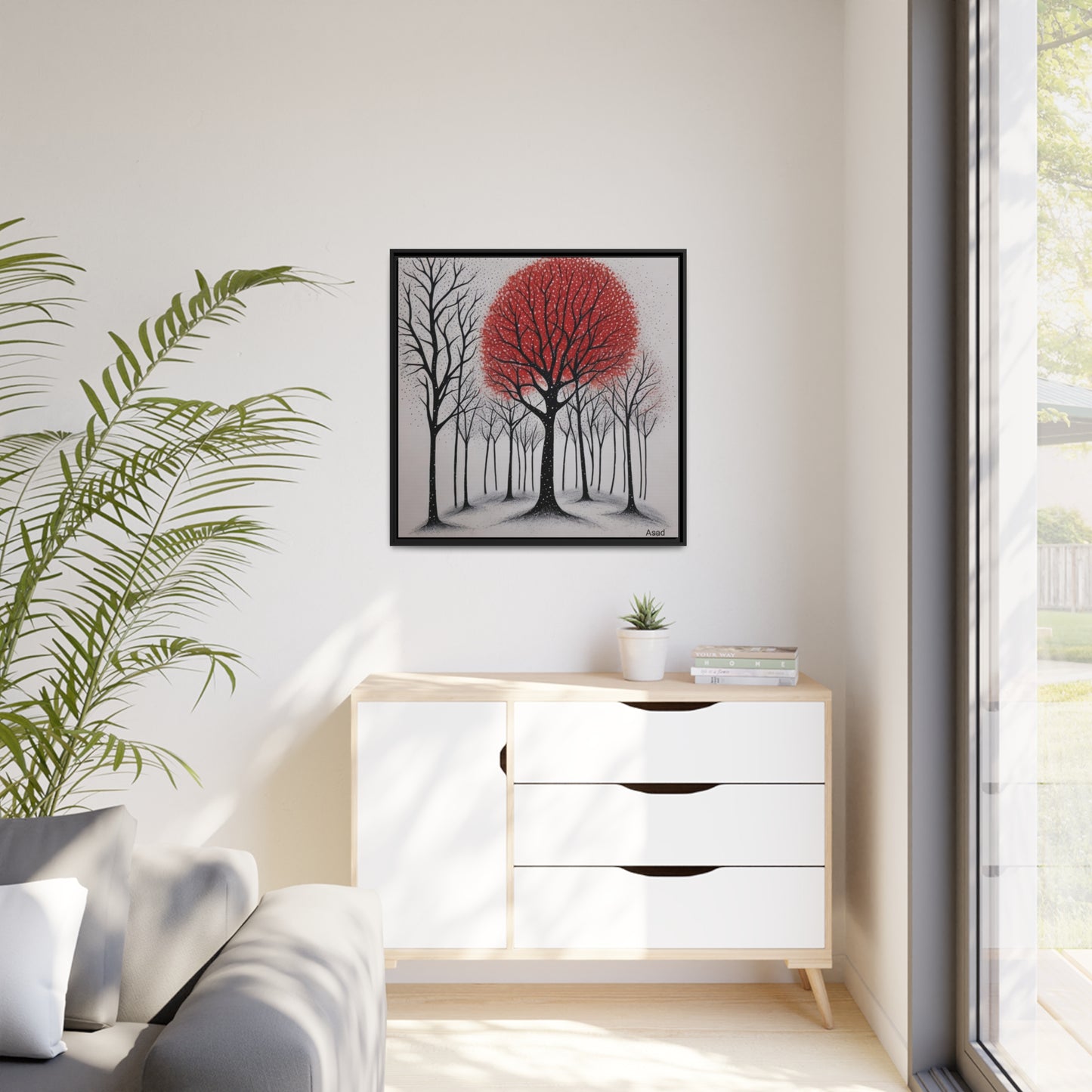 Matte Canvas, Black Frame