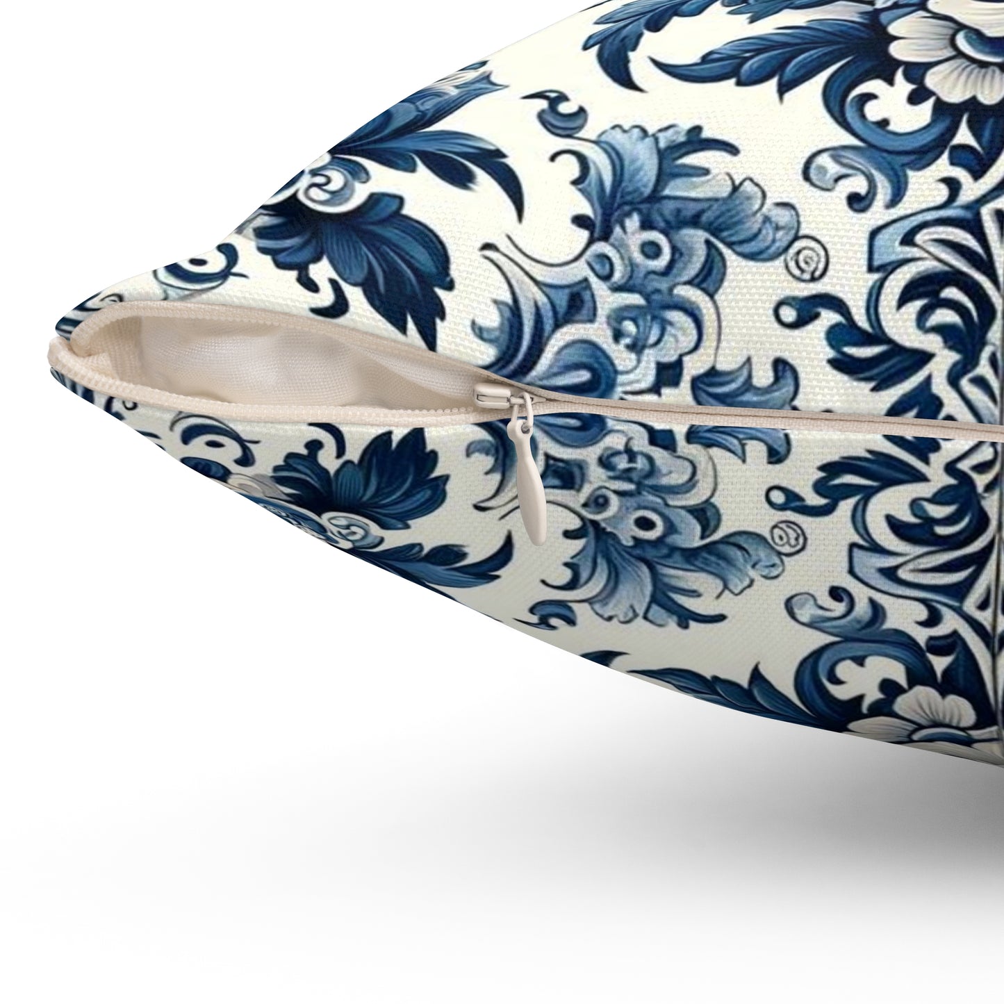 A Spun Polyester Square Pillow