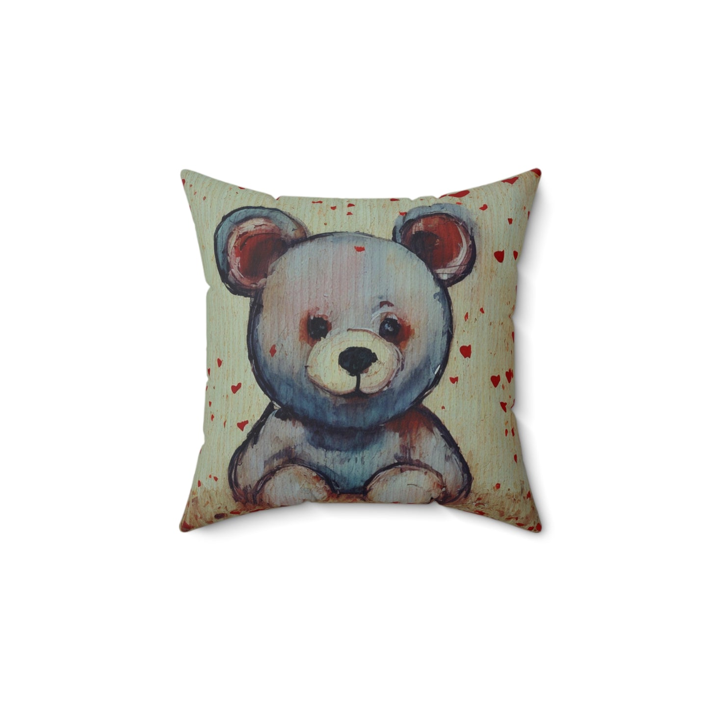 A Spun Polyester Square Pillow