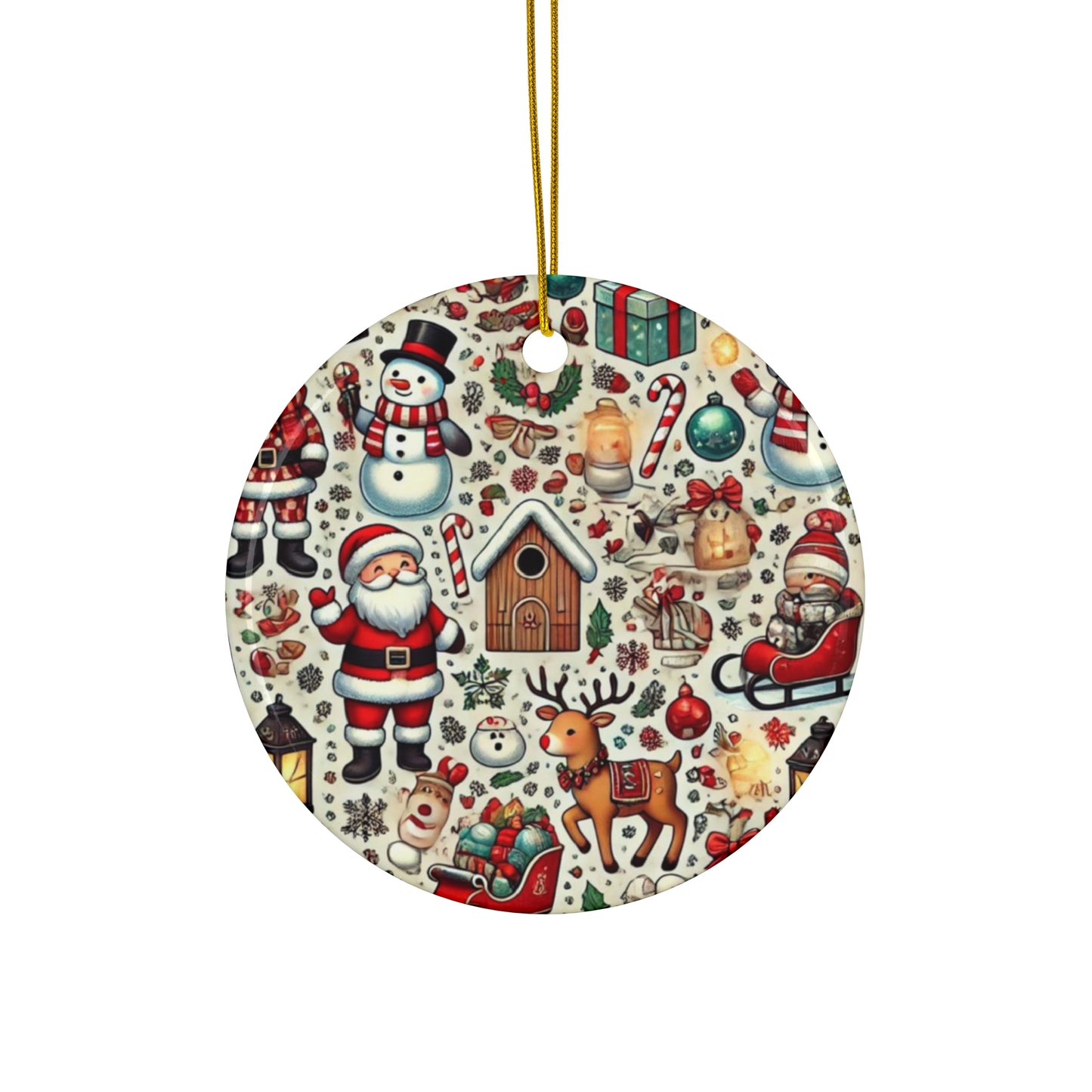 Ceramic Ornament, 4 Shapes