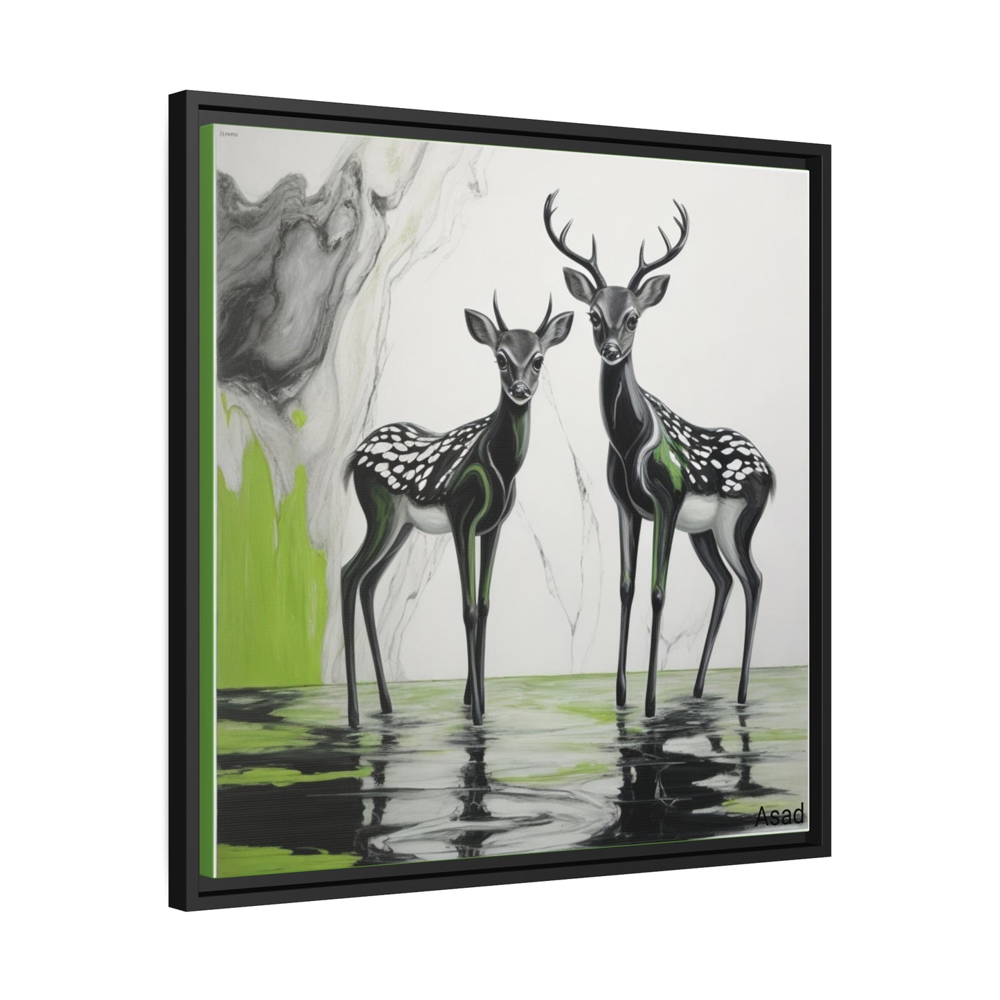 Matte Canvas, Black Frame