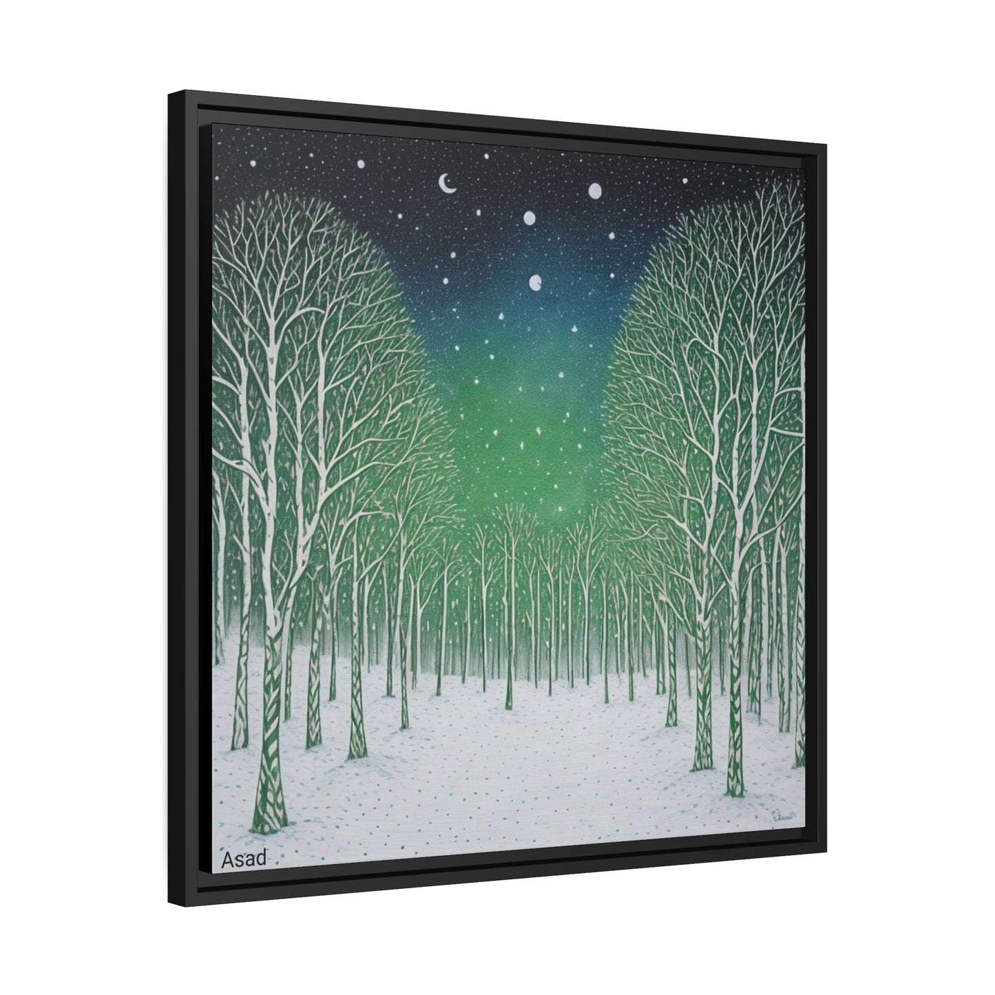 Matte Canvas, Black Frame