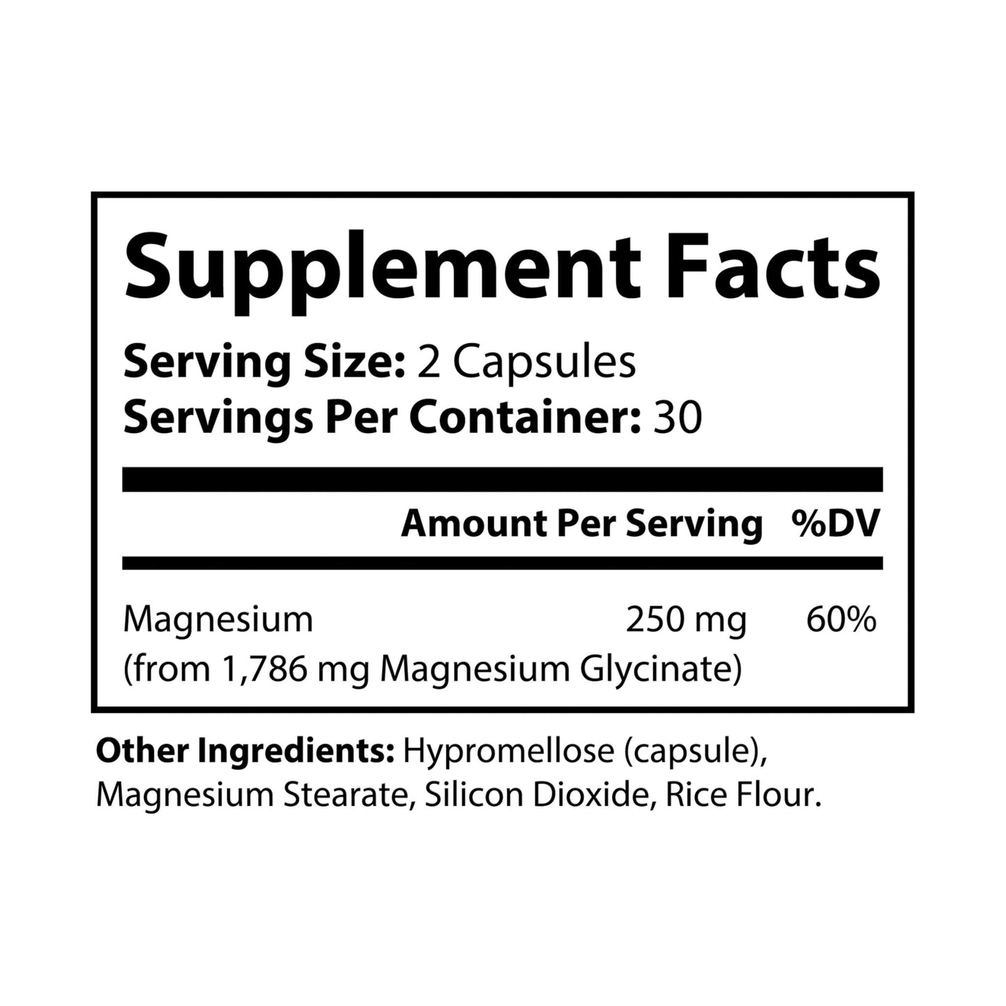 Magnesium Glycinate Supplement (60 Capsules) By Dr. Asad Ali Syed