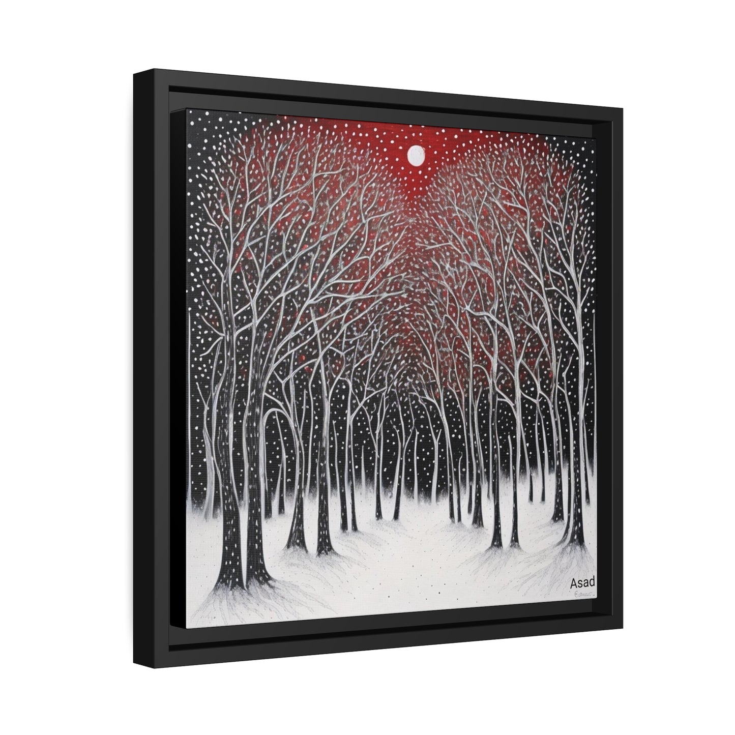 Matte Canvas, Black Frame