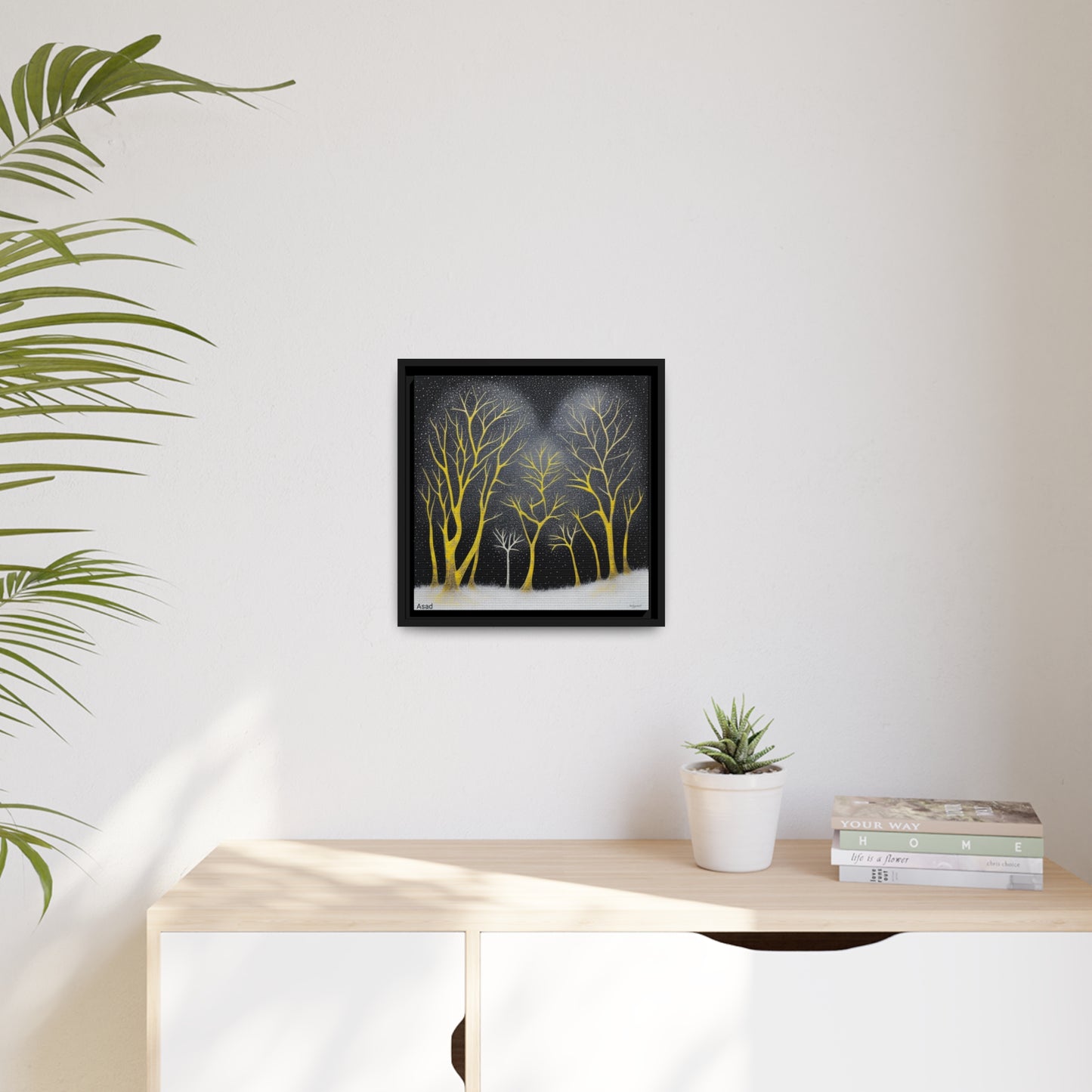 Matte Canvas, Black Frame