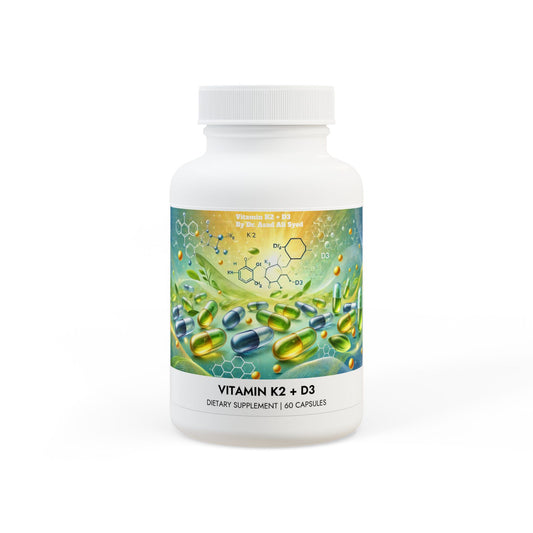 Vitamin K2 + D3 Supplement (60 Capsules) By Dr. Asad Ali Syed