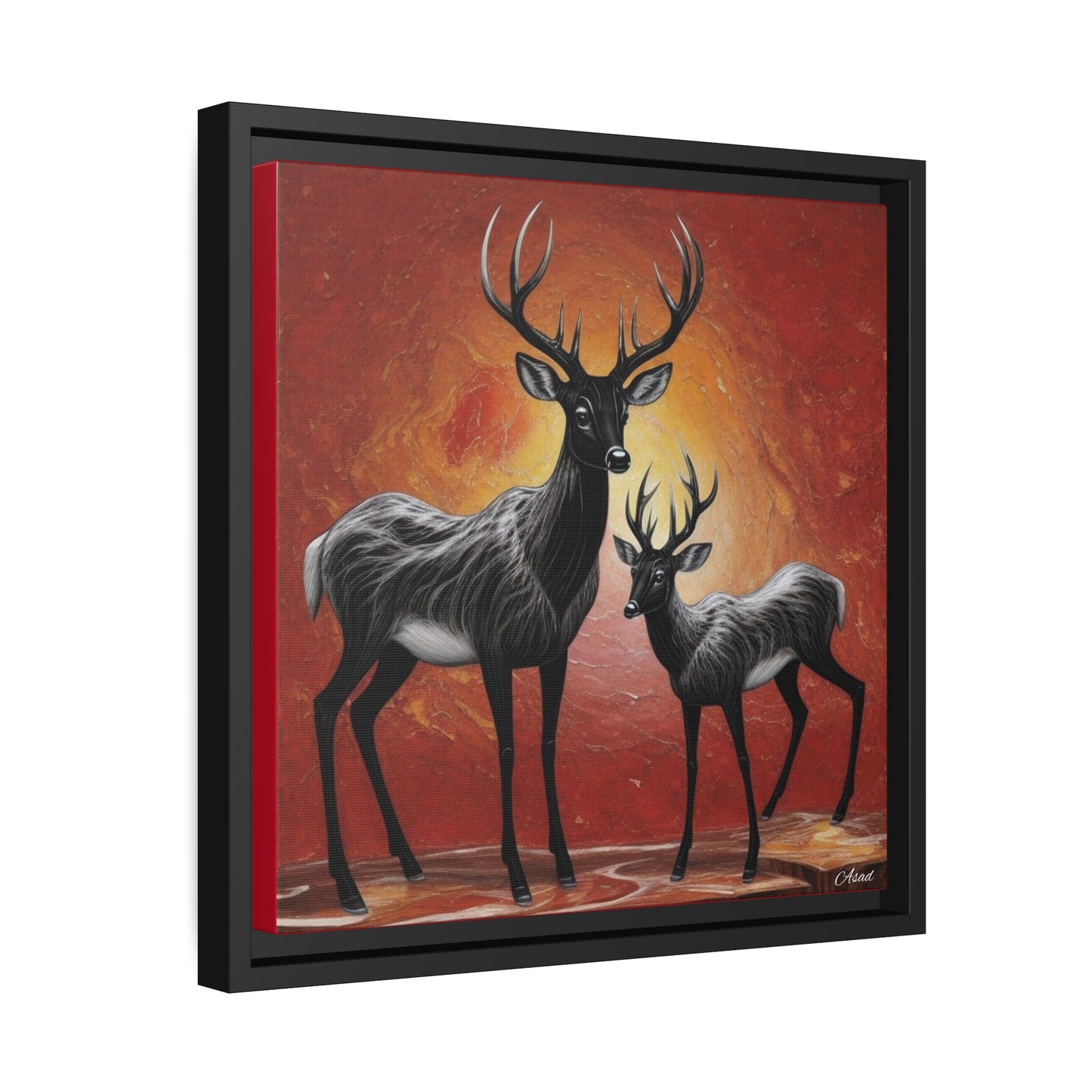 Matte Canvas, Black Frame