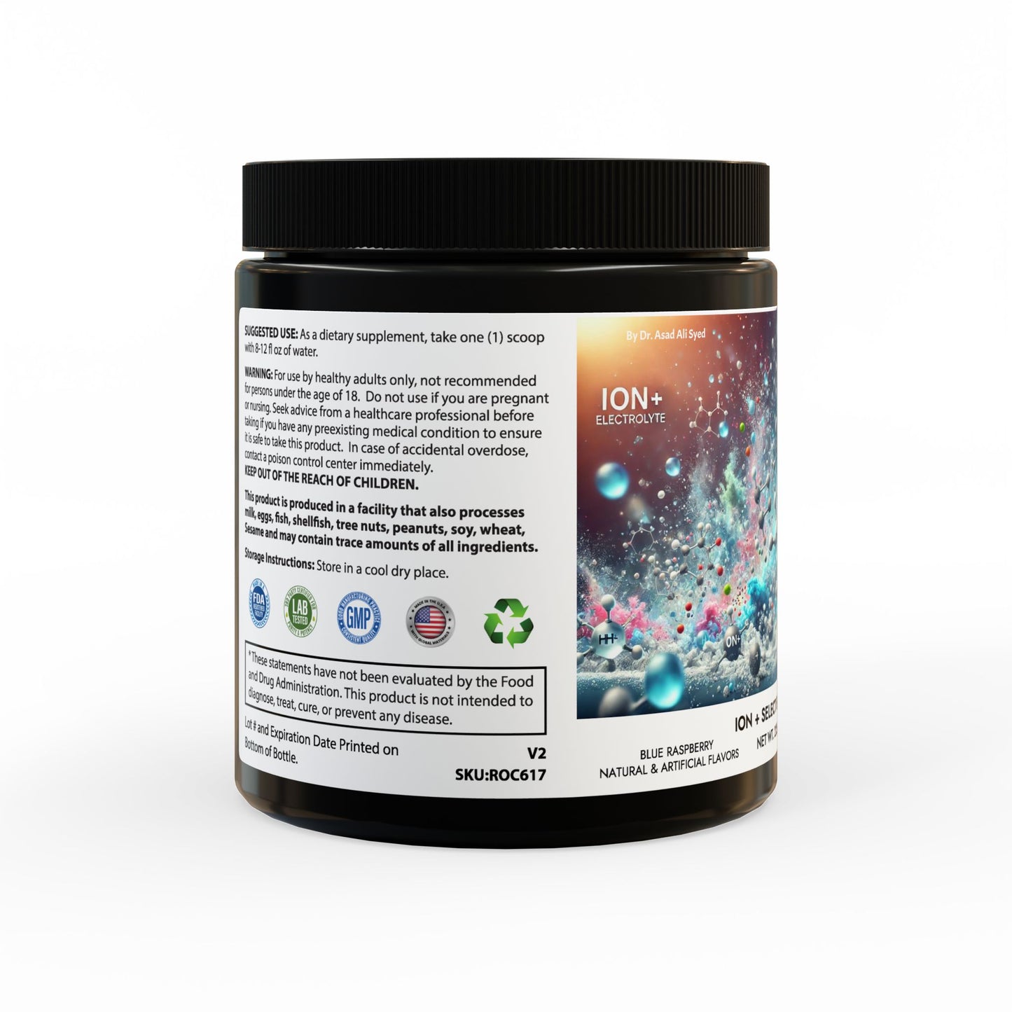 ION + Select Electrolyte Supplement (225g, 7.9oz) By Dr. Asad Ali Syed