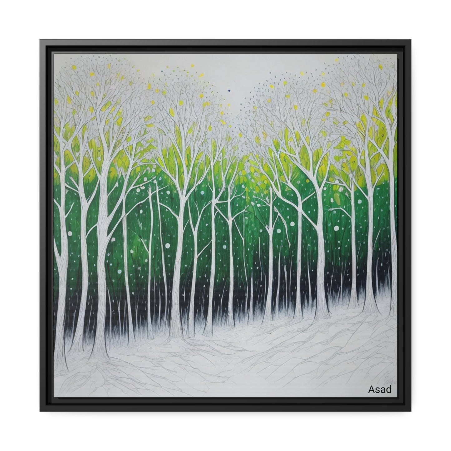 Matte Canvas, Black Frame