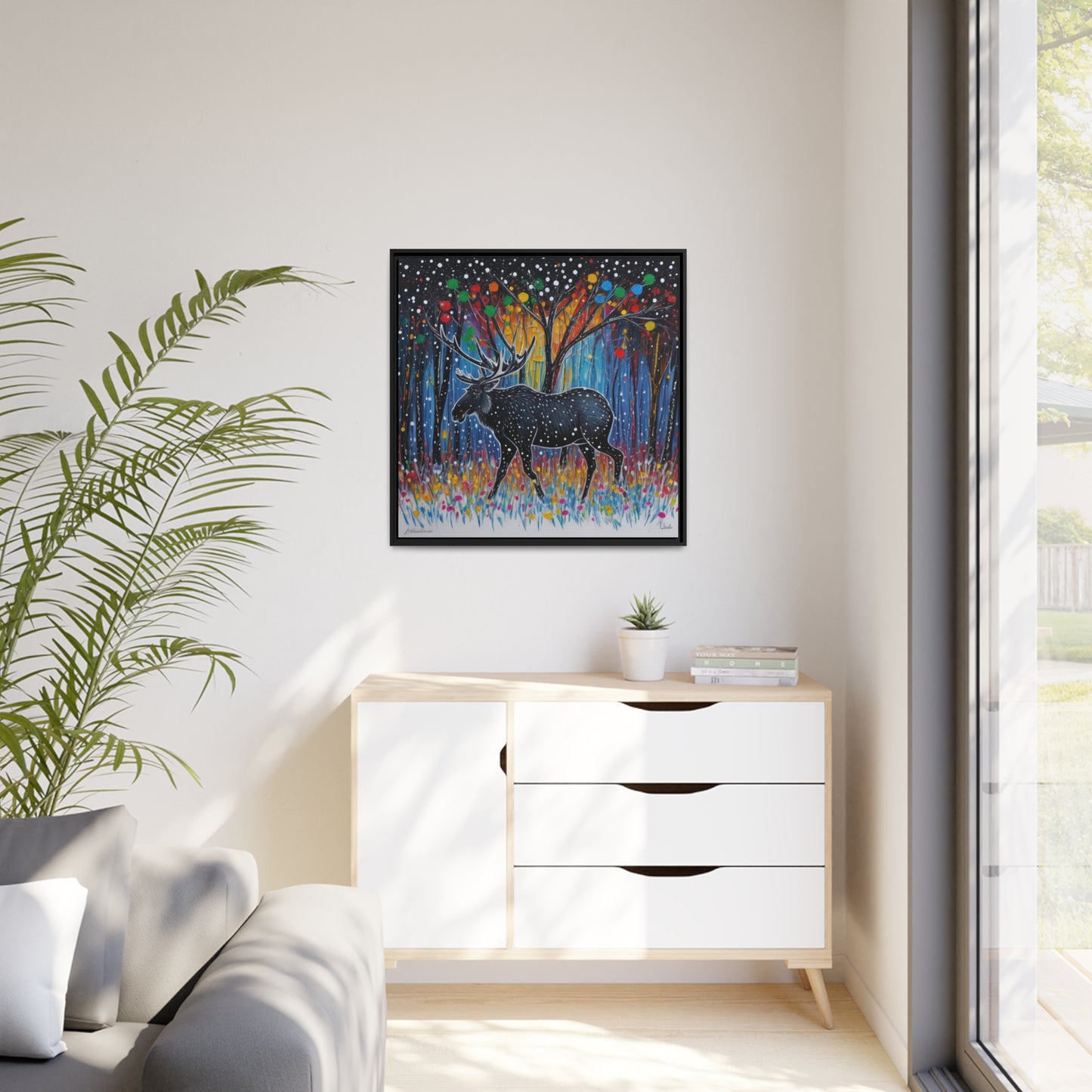 Matte Canvas, Black Frame