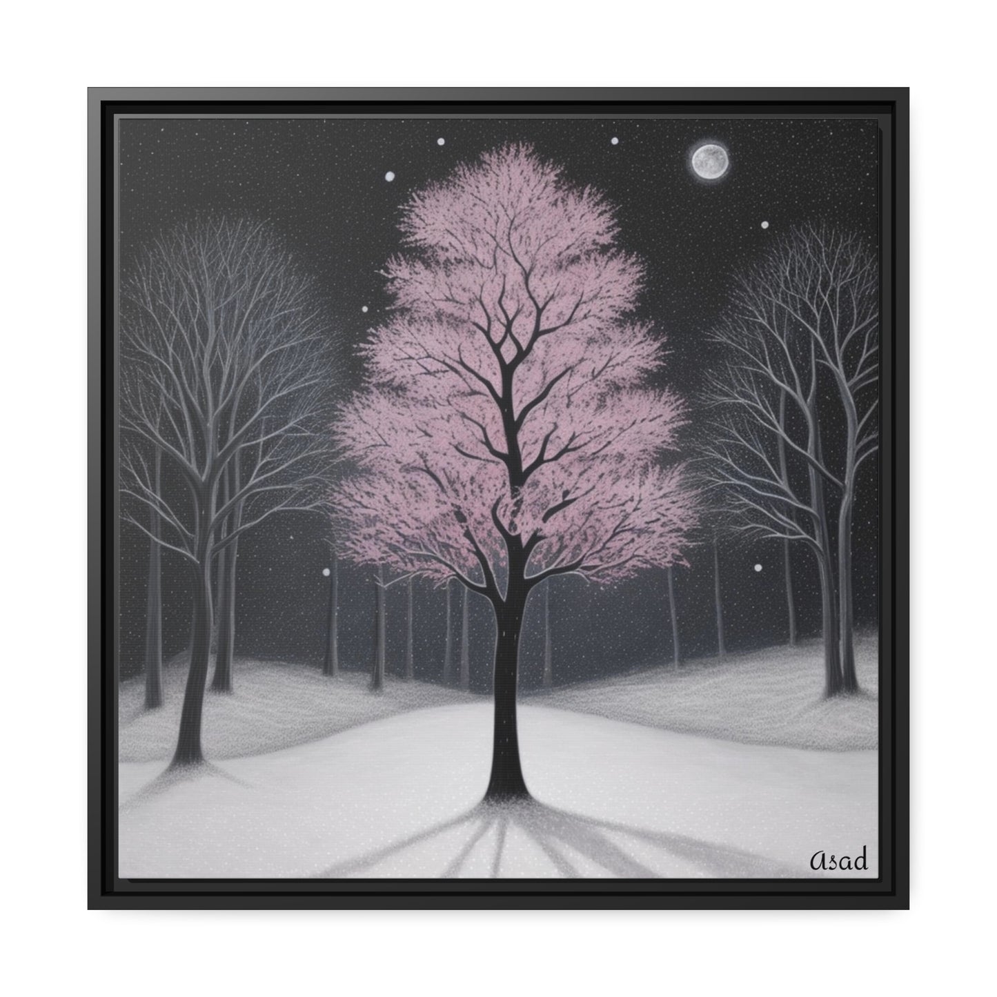 Matte Canvas, Black Frame