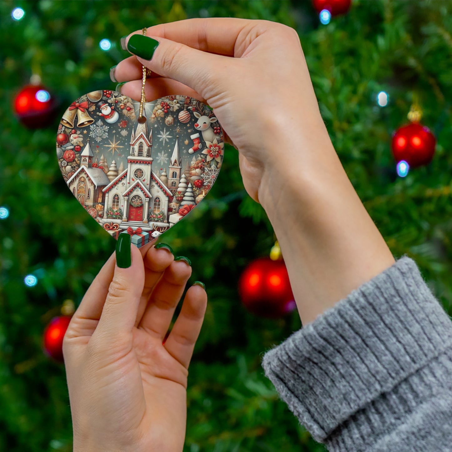 Ceramic Ornament, 4 Shapes