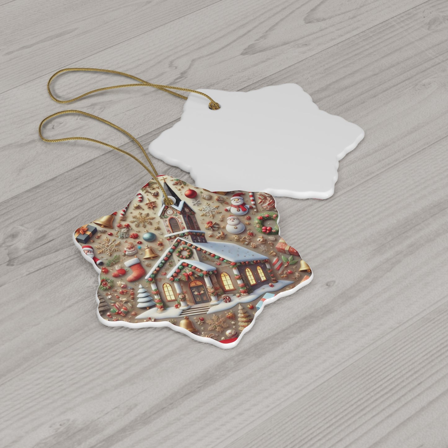 Ceramic Ornament, 4 Shapes