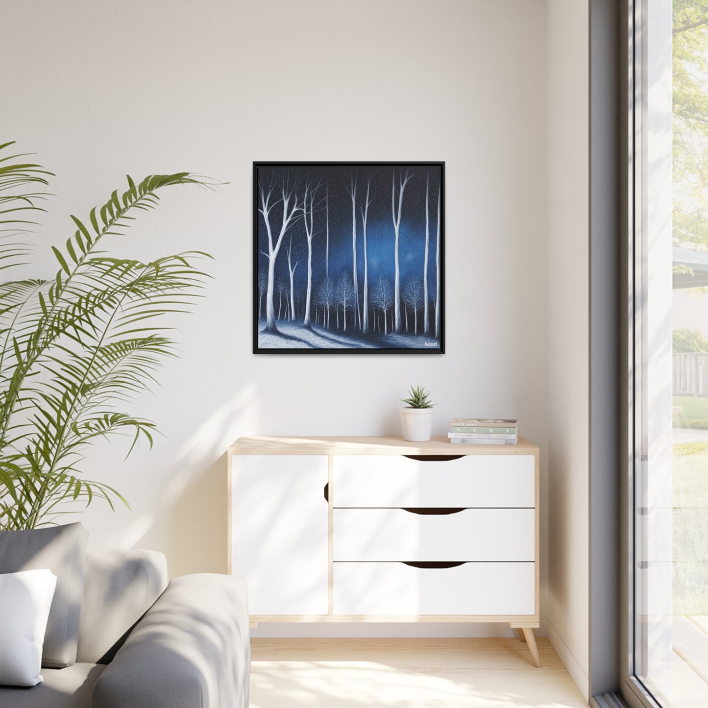 Matte Canvas, Black Frame