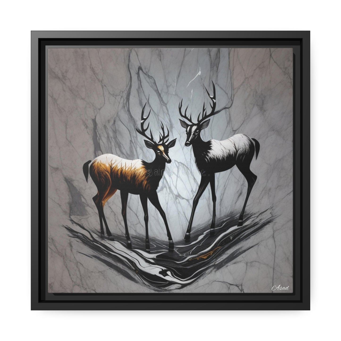 Matte Canvas, Black Frame