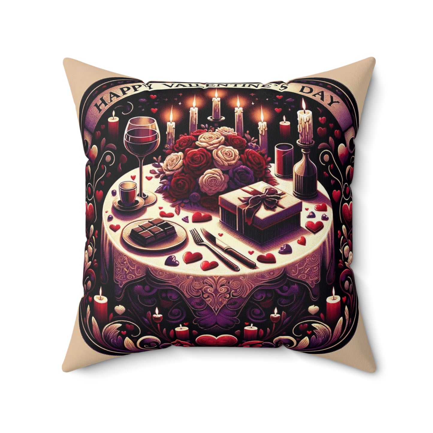 Spun Polyester Square Pillow