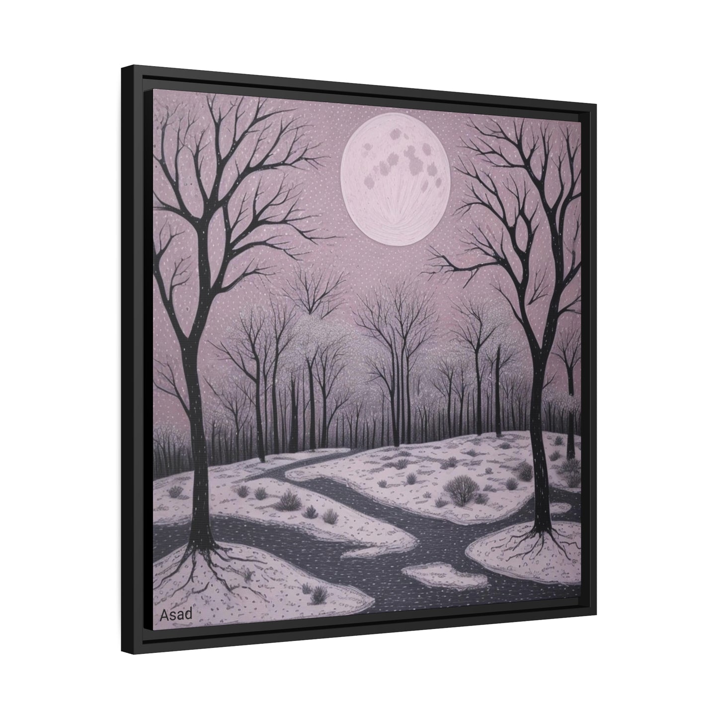 Matte Canvas, Black Frame