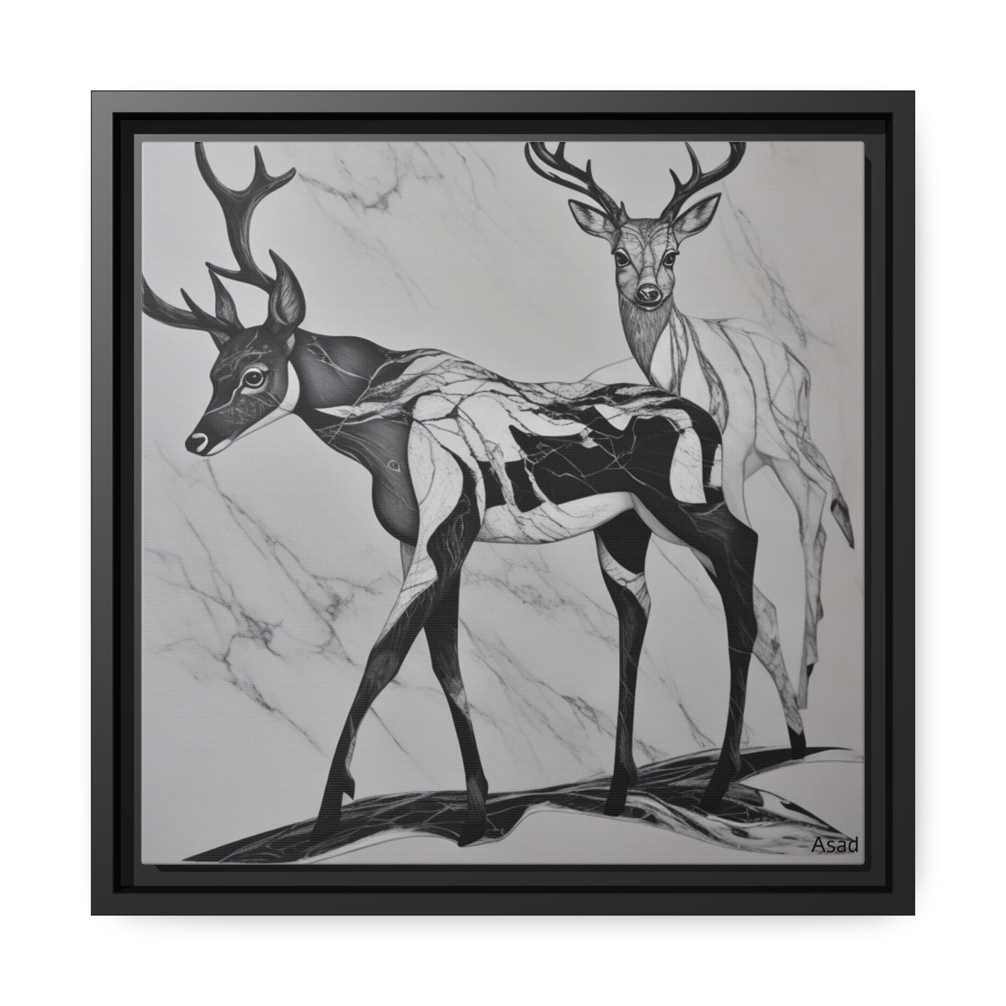 Matte Canvas, Black Frame