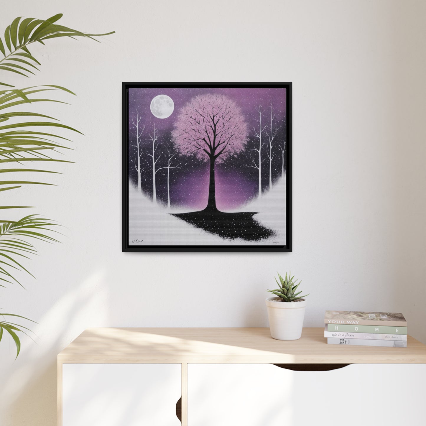 Matte Canvas, Black Frame
