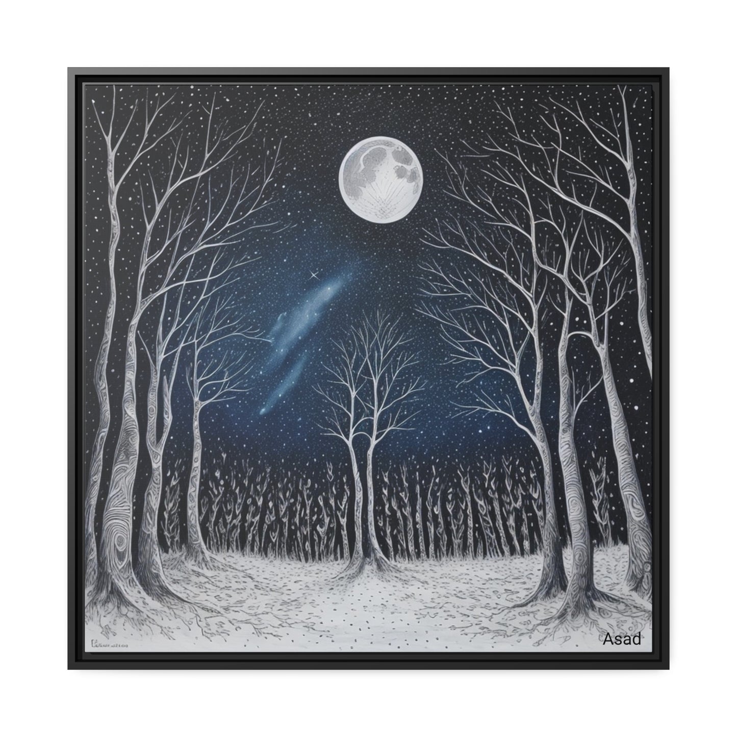 Matte Canvas, Black Frame
