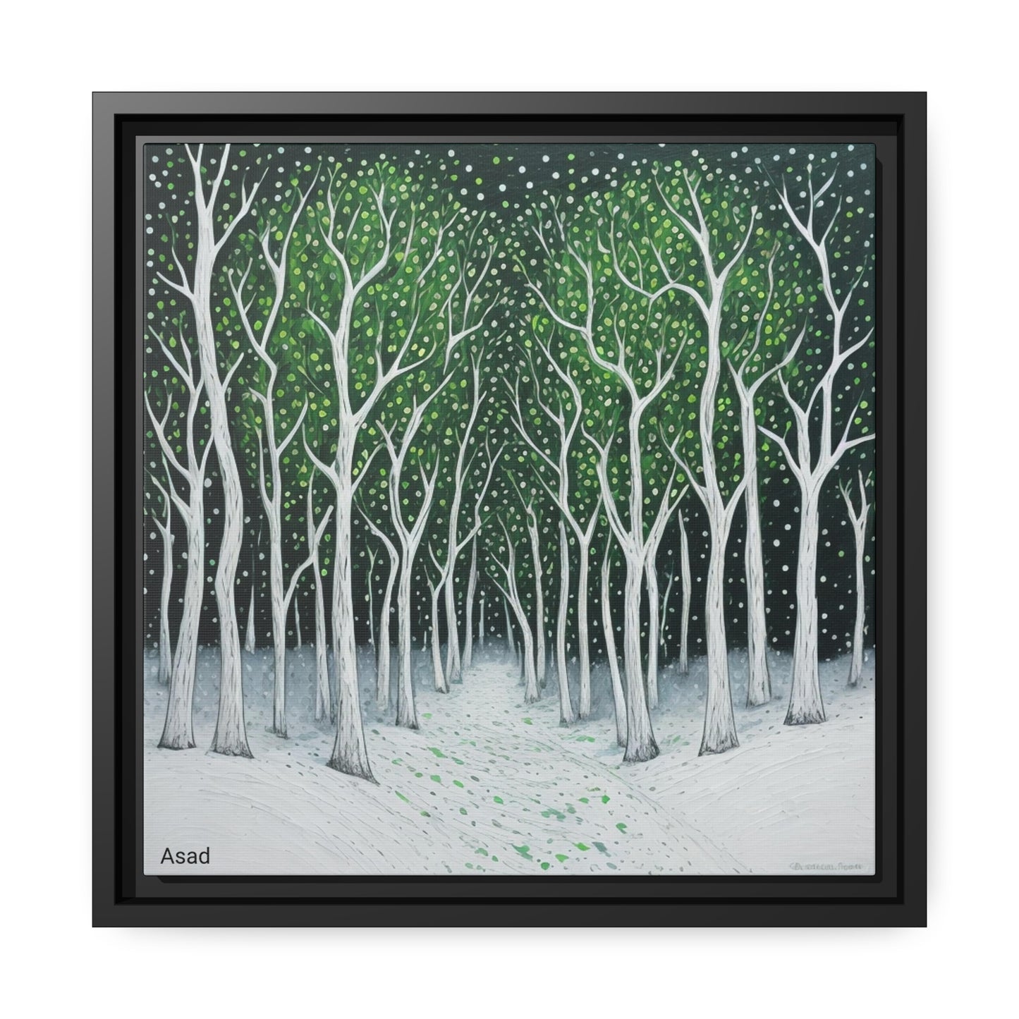 Matte Canvas, Black Frame