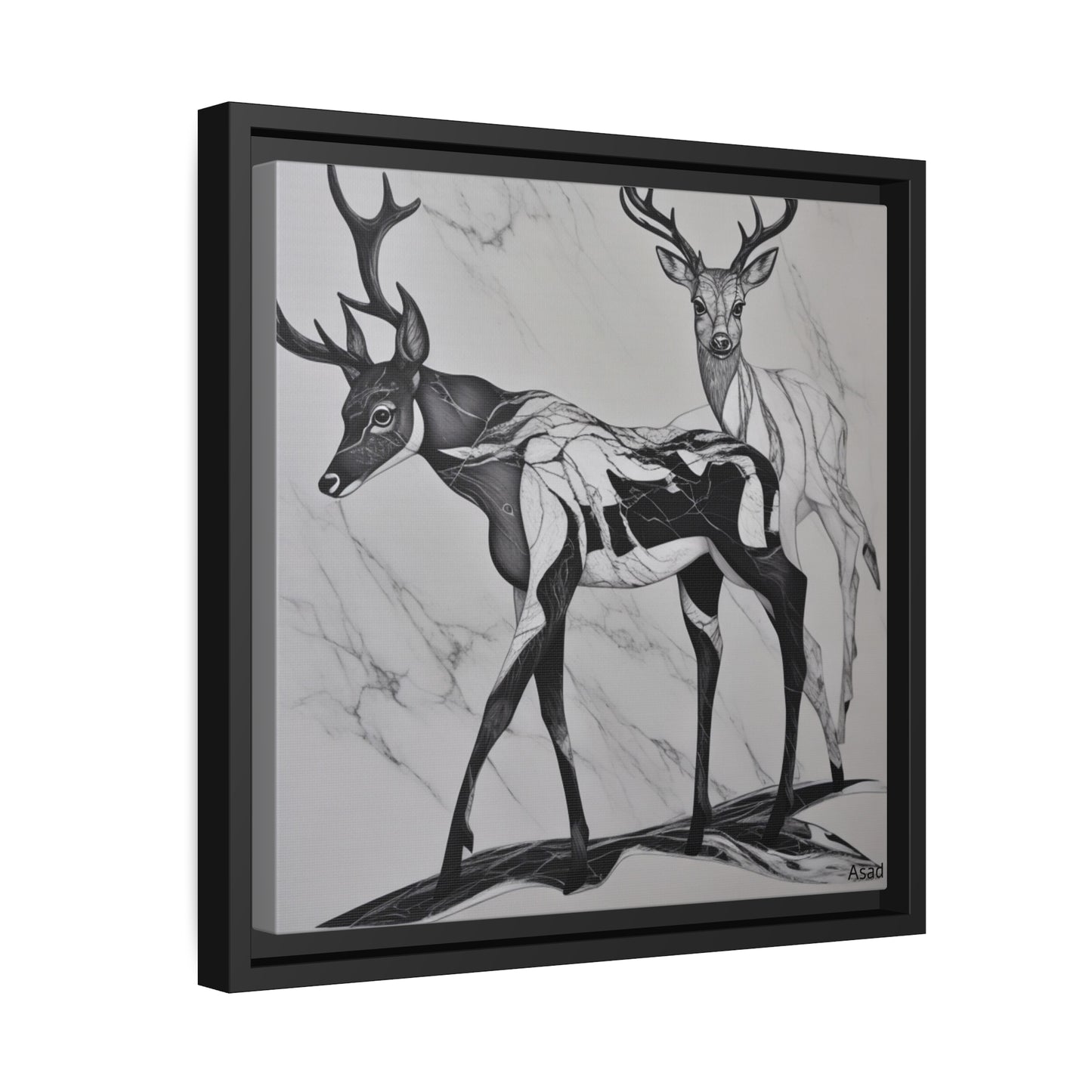 Matte Canvas, Black Frame
