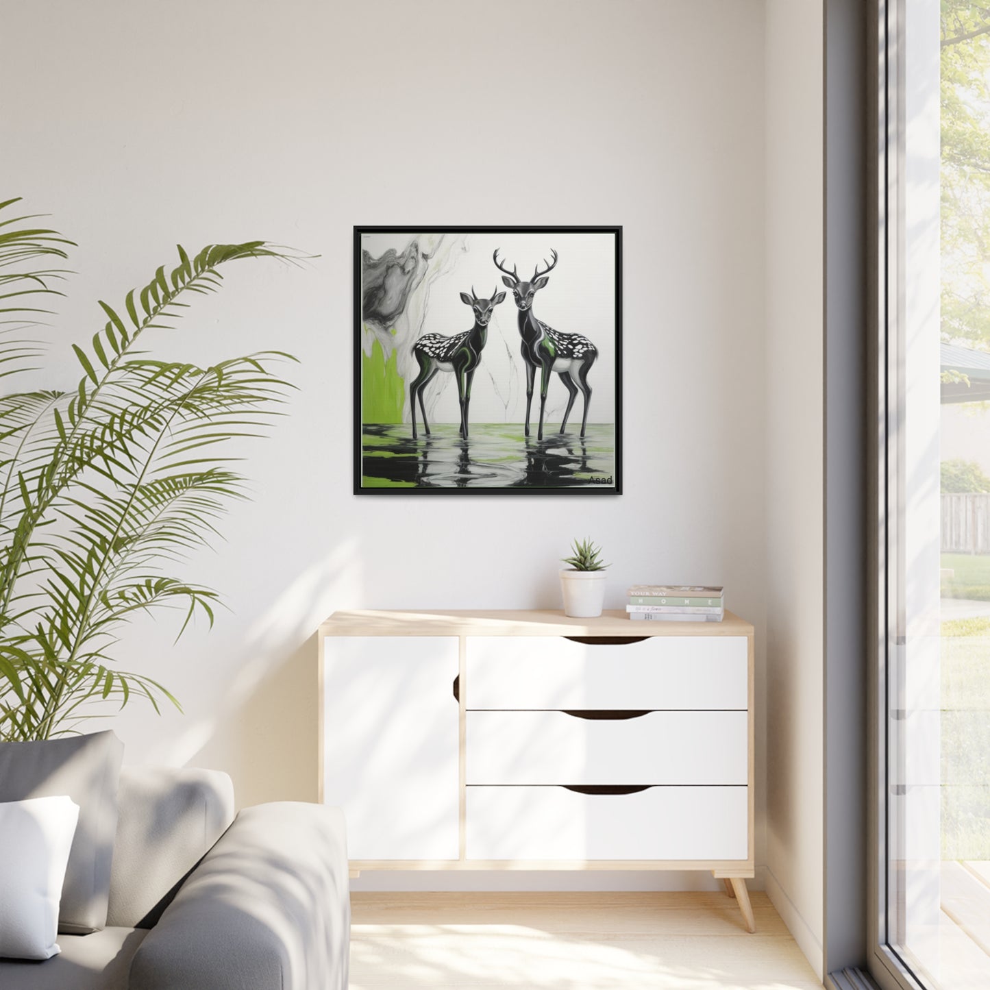 Matte Canvas, Black Frame